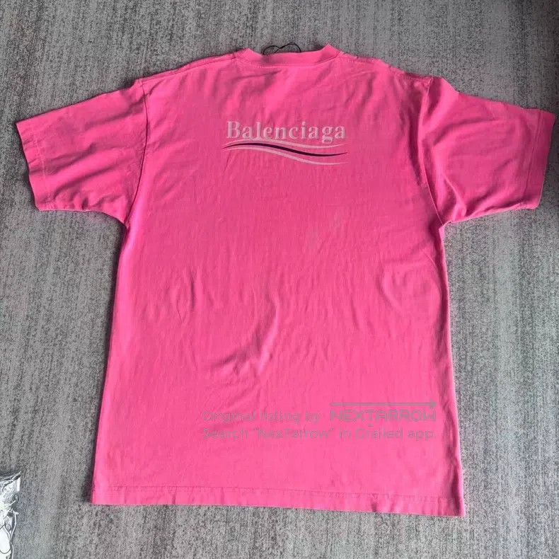Balenciaga Balenciaga Pink Wave Cola Short Sleeve Size US XS / EU 42 / 0 - 2 Thumbnail