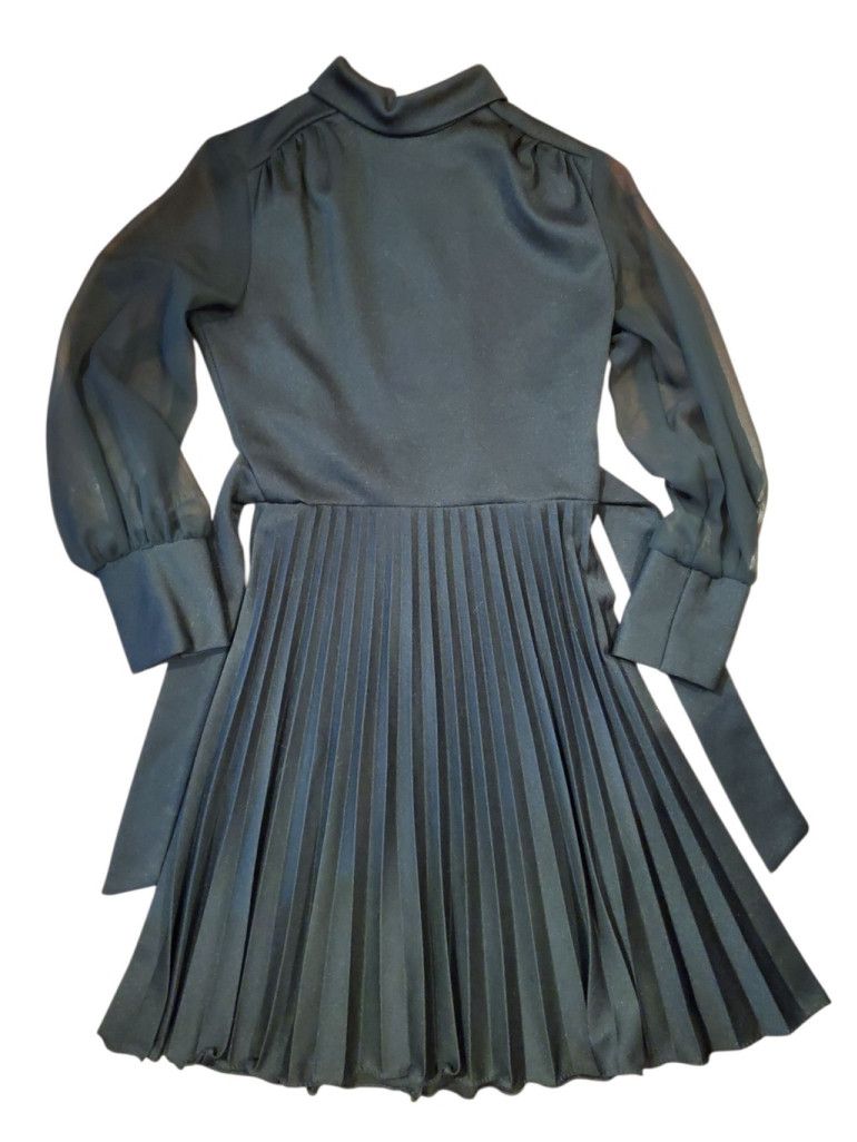 long sleeve baby blue dress Velvi Long-Sleeve Short Blue Party Dress Athena Light Blue / XSmall main image 0