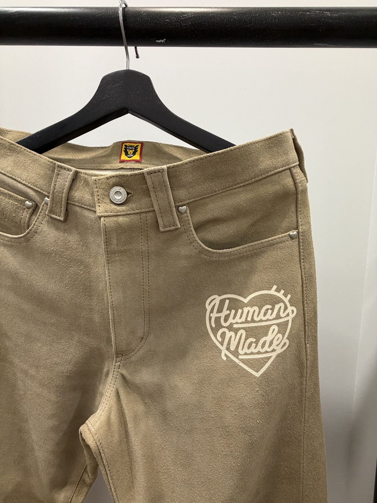 Human Made Human Made Suede Leather Pants - Beige Size US 32 / EU 48 - 4 Thumbnail
