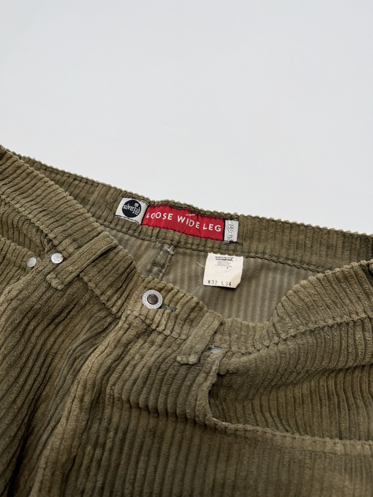 Levi's Vintage 90s Silvertab Loose Wide Leg Brown Corduroy Size US 32 / EU 48 - 3 Thumbnail