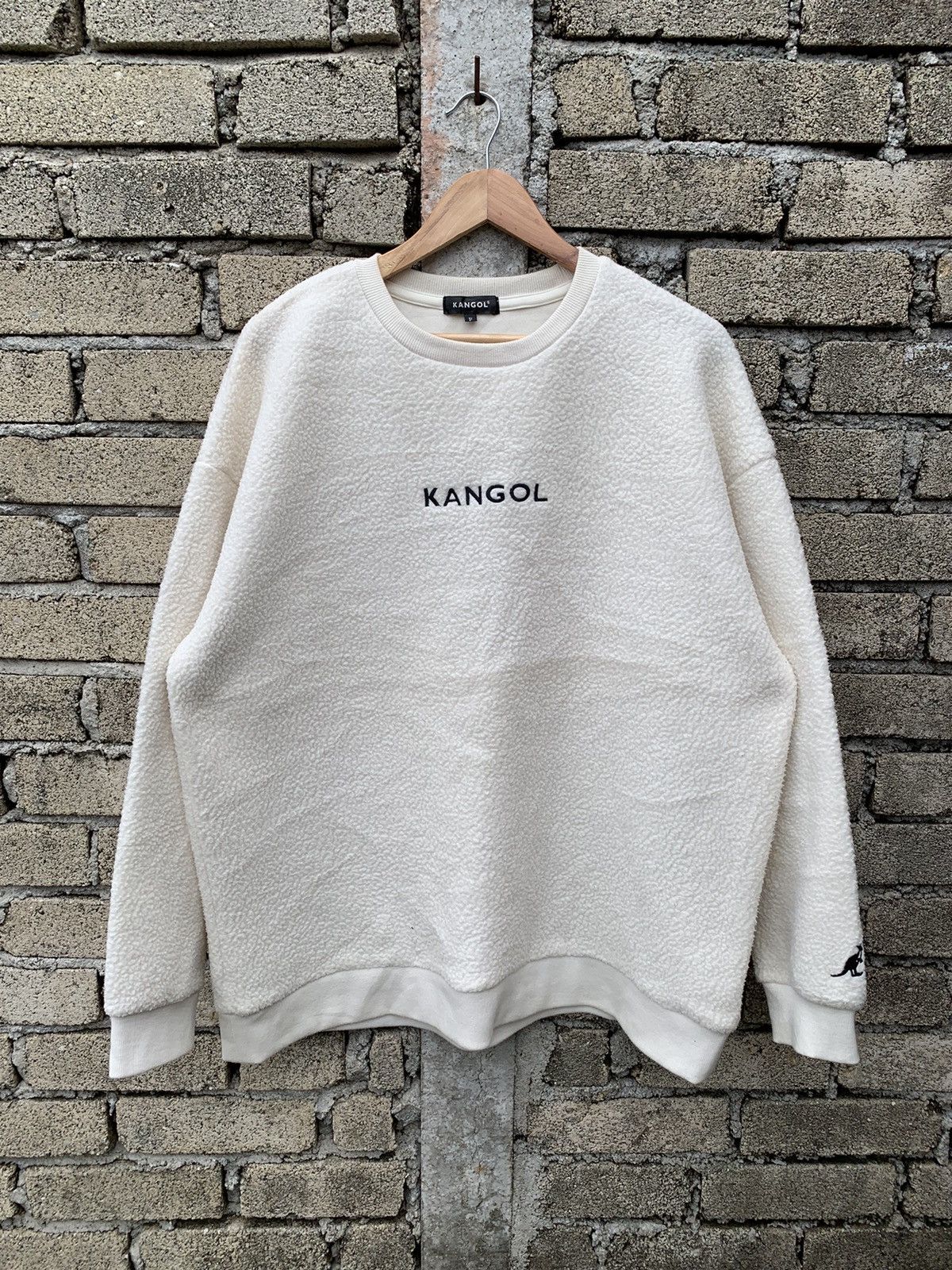 Vintage Kangol embroidered spell out sherpa sweatshirt