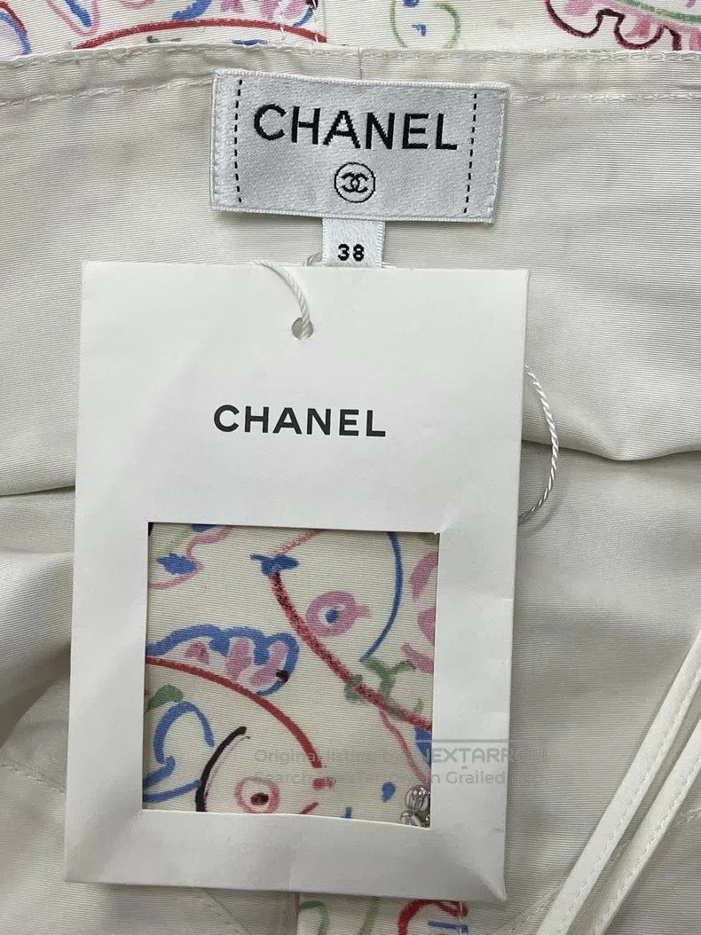 Chanel Chanel 25C small fish graffiti printed suspender vest Size XS / US 0-2 / IT 36-38 - 4 Thumbnail