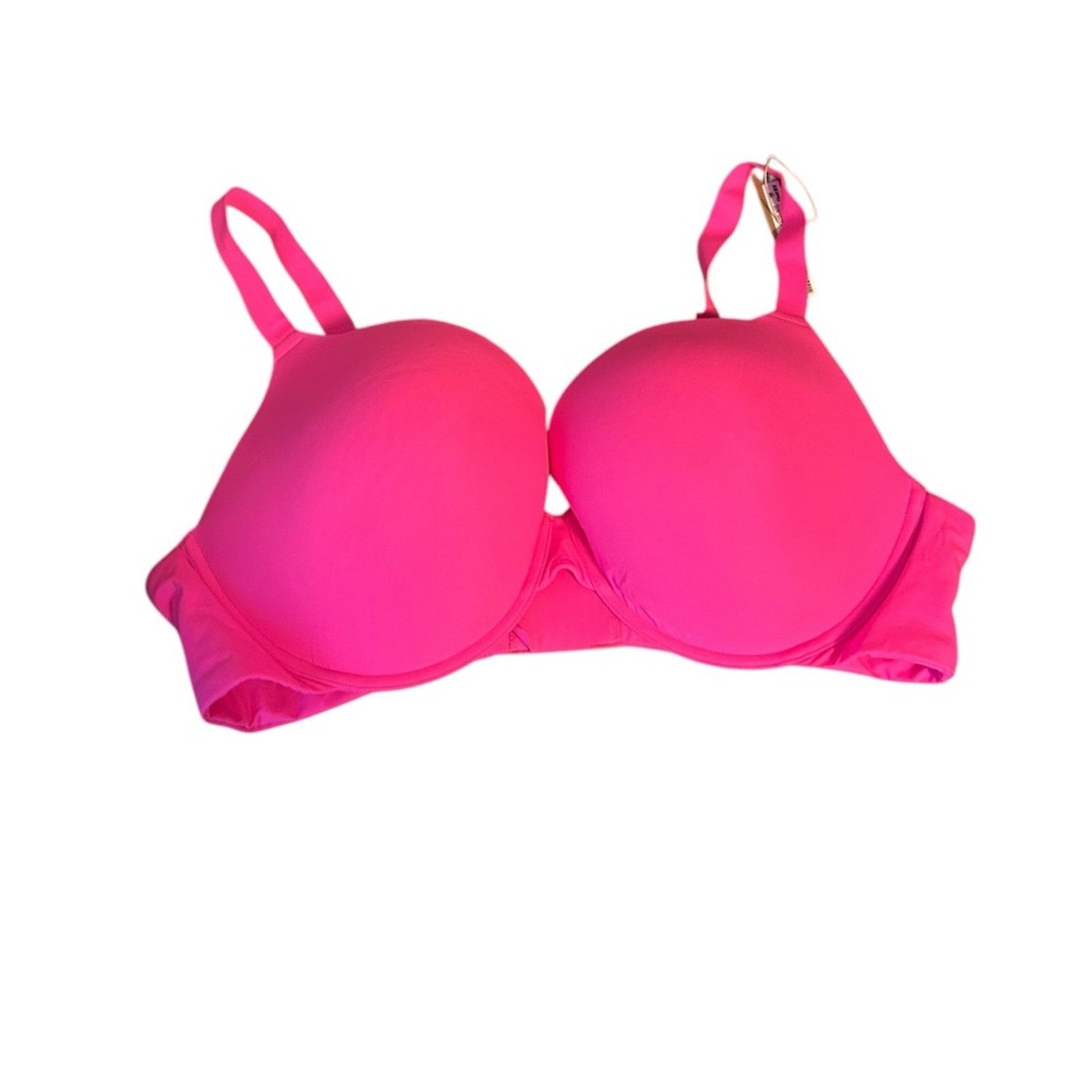 SKIMS Nwt Skims Neon Pink Fits Everyone Push Up Demi Bra Size ONE SIZE - 1 Thumbnail