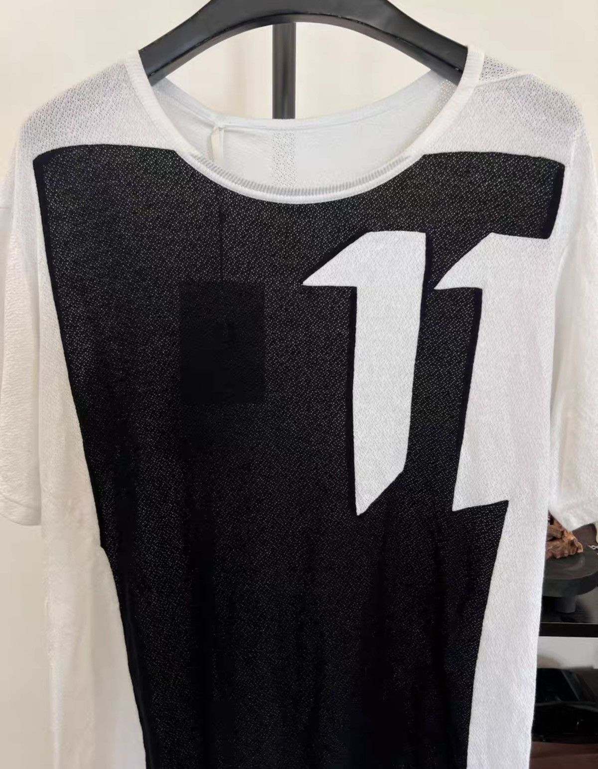 11 By Boris Bidjan Saberi 11ByBBS Mesh-Panel Cotton T-Shirt Size US S / EU 44-46 / 1 - 3 Thumbnail