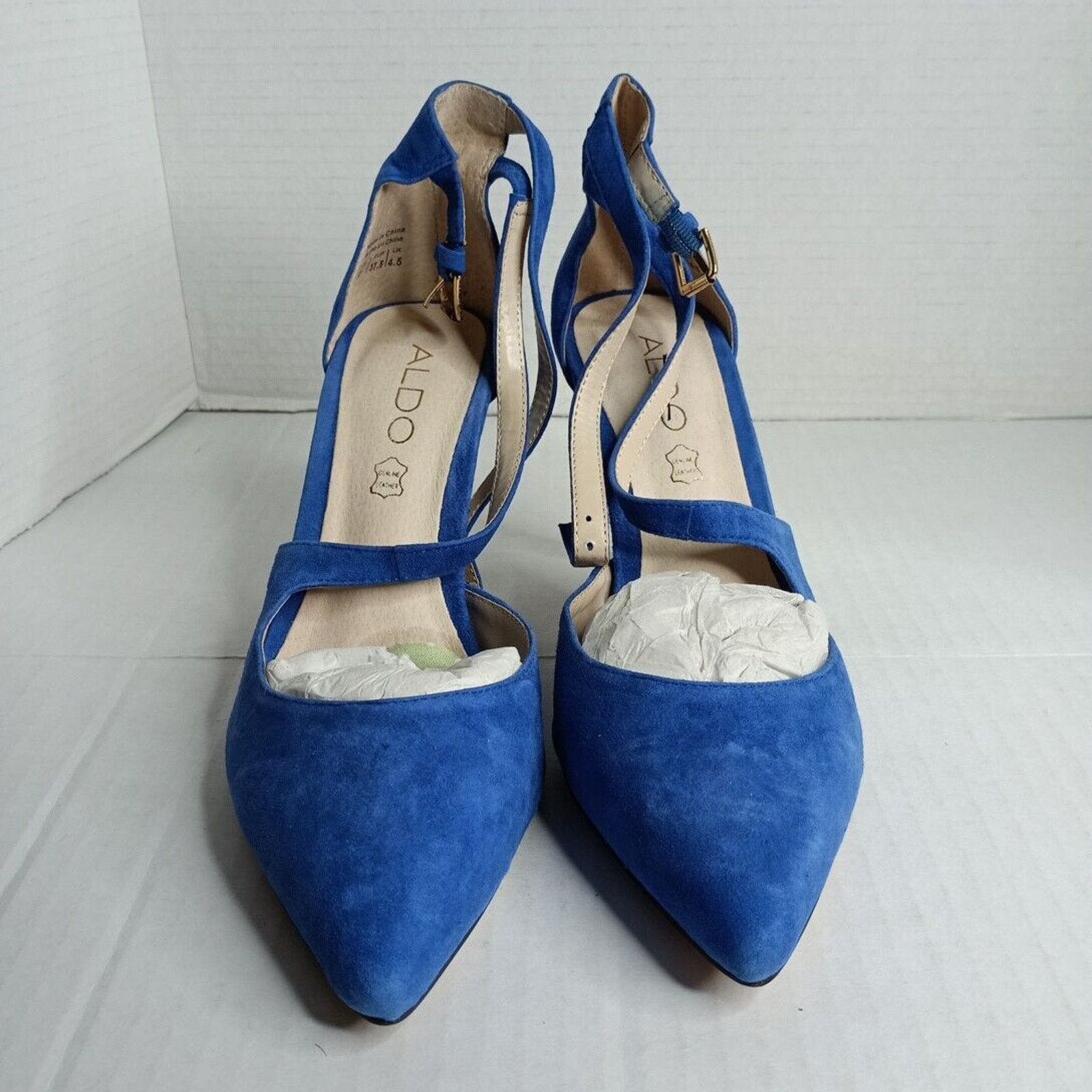 Aldo Aldo Women's Blue Suede High Heel Shoes Size 7 Ankle Strap Size US 7 / IT 37 - 2 Thumbnail