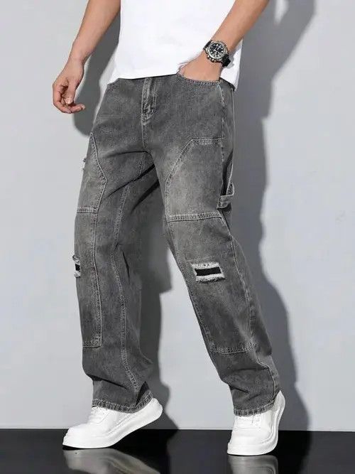 Jean Haruno x Gotou Distressed Straight loose fit cargo jeans Size US 32 / EU 48 - 6 Thumbnail