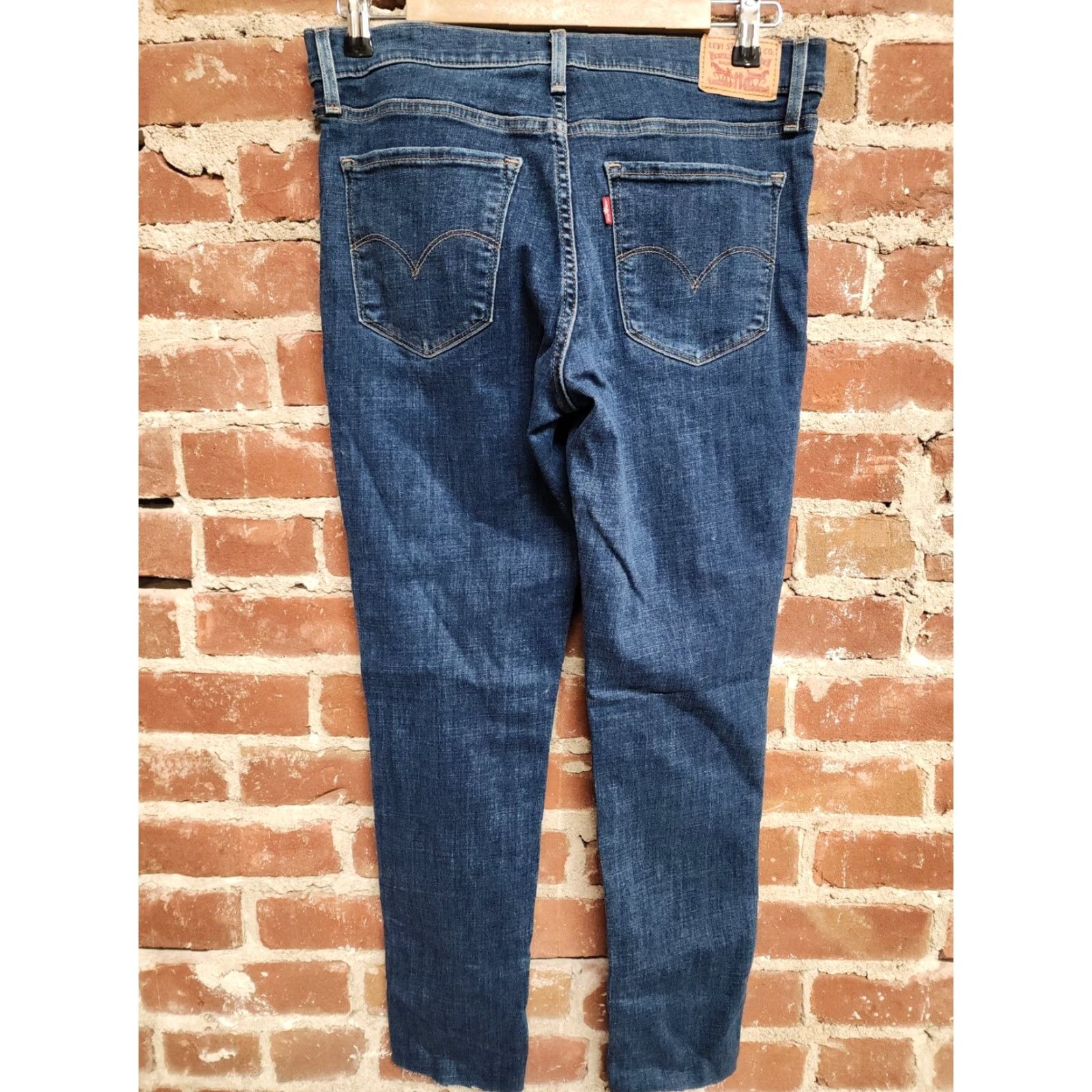 Levi's Levi's Jeans Women 29 Blue 100% Cotton Denim Straight Mid Rise Regular Inseam 29 Size 29" - 2 Thumbnail