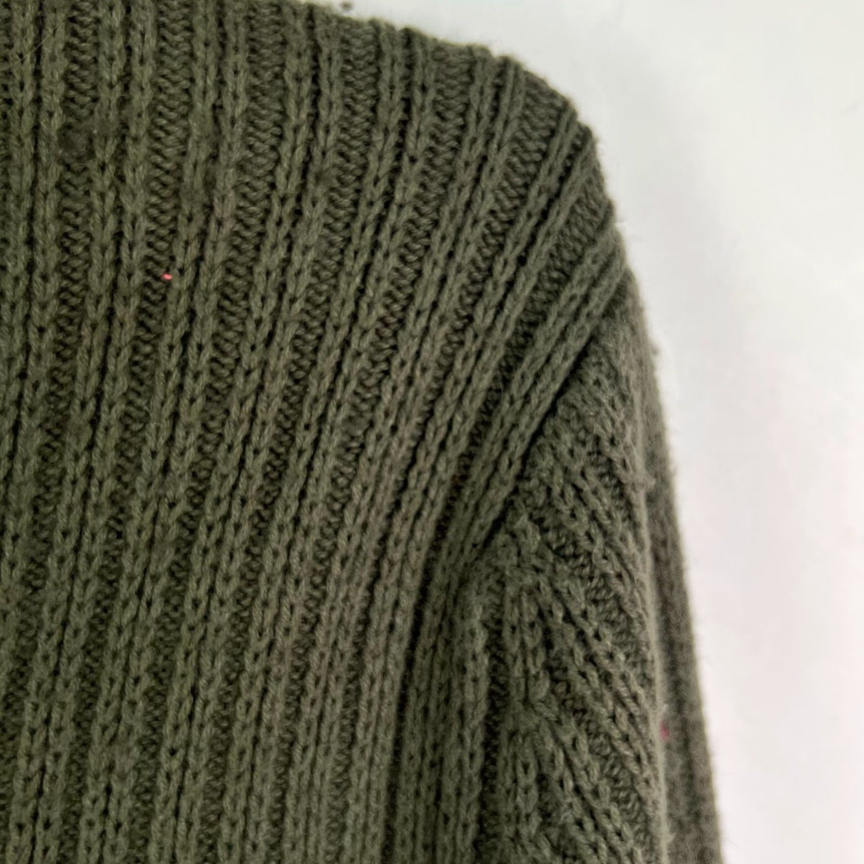 Vintage Duluth Infantry Wool Cotton Blend Sweater Mens Large Green High Neck Pullover Knit Shirt Size US L / EU 52-54 / 3 - 2 Thumbnail