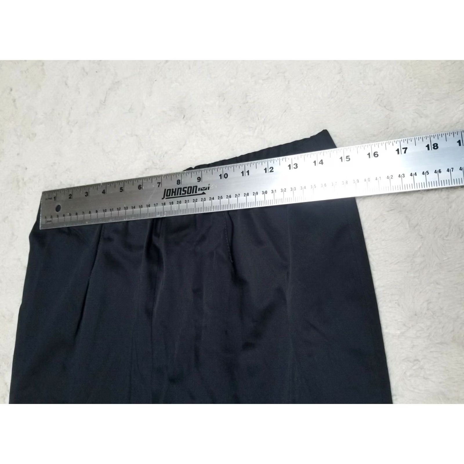 Vintage Via Masini 80 Firenze Womens Mid-Rise Straight Pants Stretch Waistband Black 46 Size 32" / US 10 / IT 46 - 8 Thumbnail