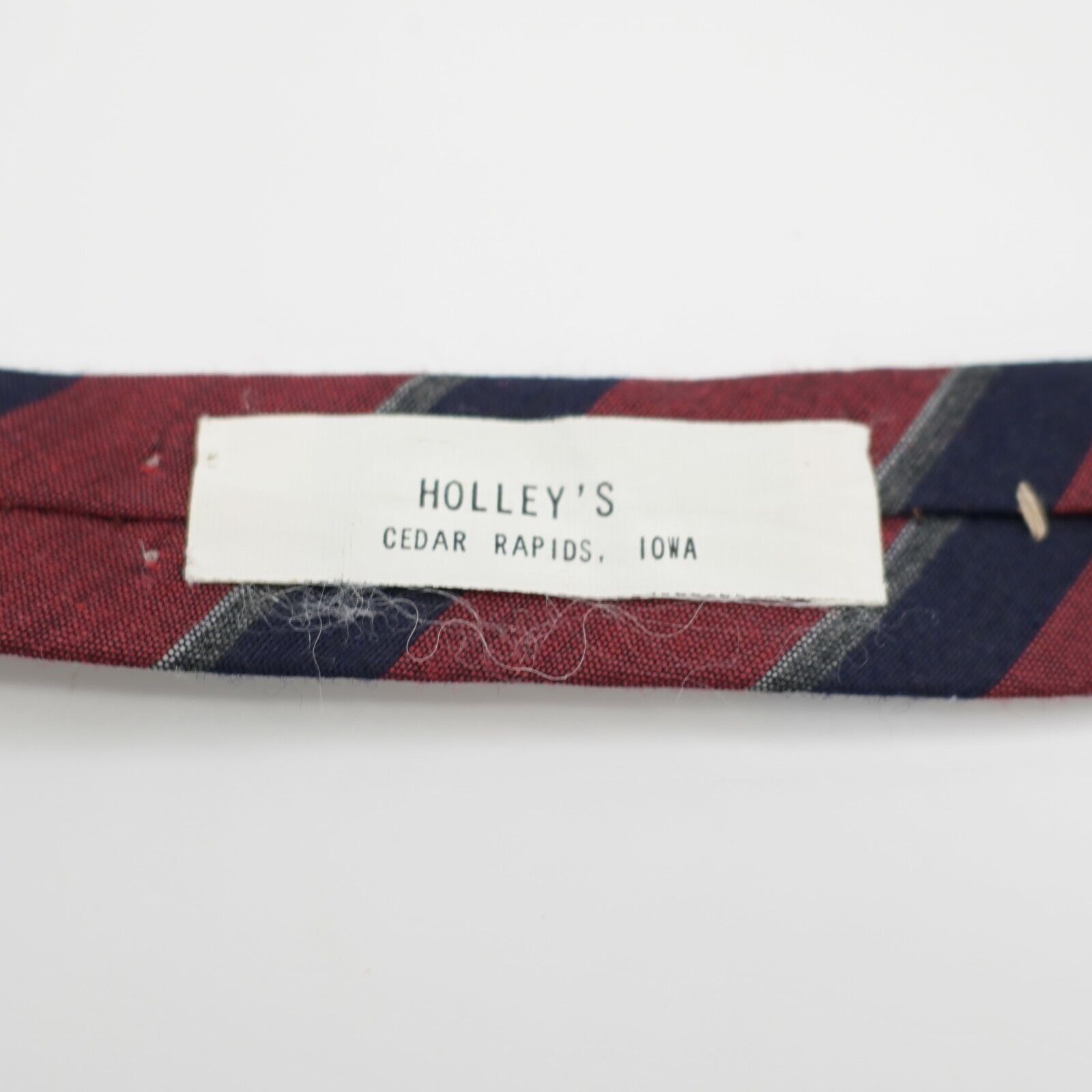 Other Resilio Red Blue Stripe Woven Short Skinny Wool Silk Tie Size ONE SIZE - 5 Thumbnail