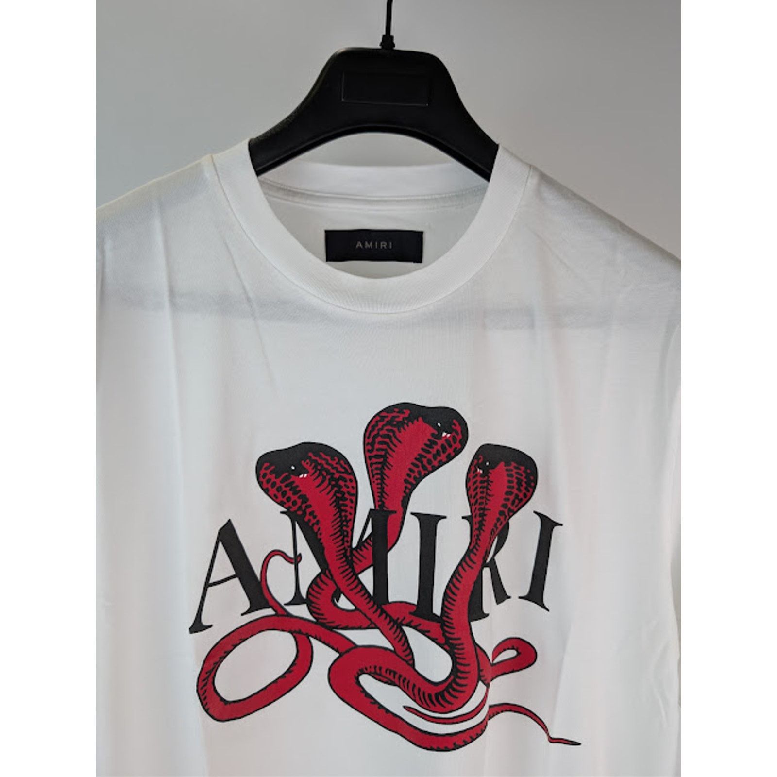 Amiri o1rshd1 Poison Snake Graphic Print T-Shirt in White / Red Size US S / EU 44-46 / 1 - 7 Thumbnail