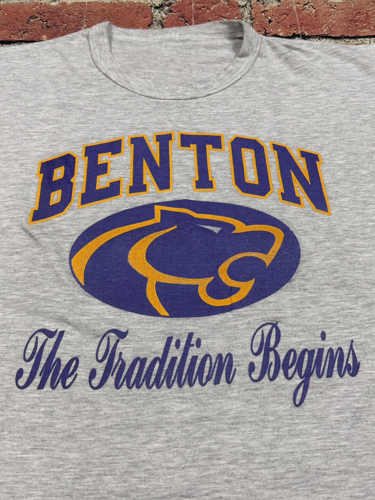 Other Vintage Benton Area High School Tigers Tee Tradition Begins Size US L / EU 52-54 / 3 - 4 Thumbnail