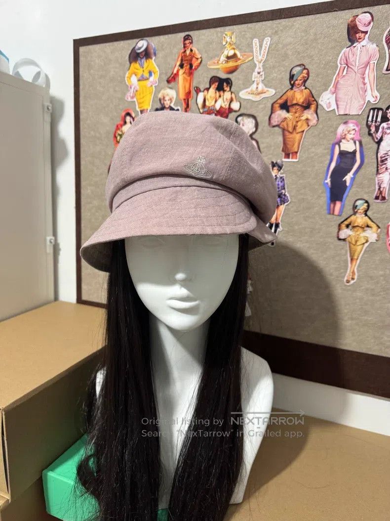 Vivienne Westwood Vivienne Westwood Linen fabric newsboy cap Size ONE SIZE - 2 Thumbnail