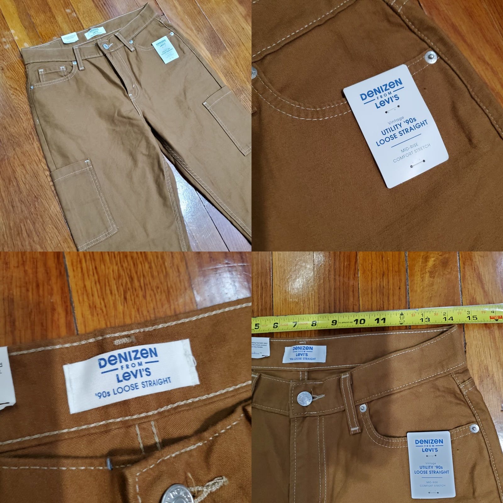 Levi's VINTAGE Levi’s DENIZEN From Levi’s Vintage Utility 90’s Loose Straight Women’s Pants Sz 26 Size 26" / US 2 / IT 38 - 8 Thumbnail