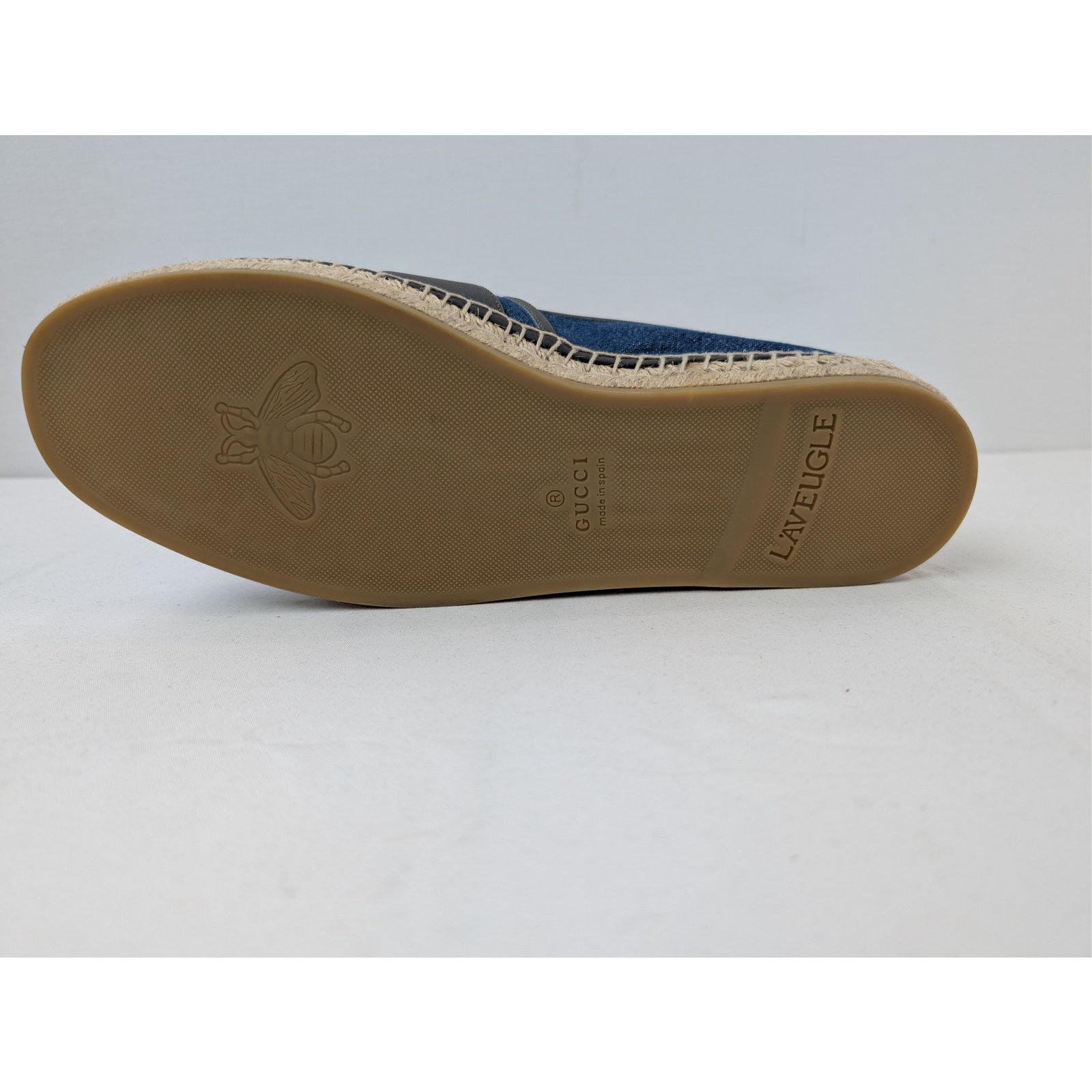 Gucci o1rshd1 espadrilles Tank Denim Softy Loafers Shoe boots Blue Size US 11.5 / EU 44-45 - 12 Thumbnail