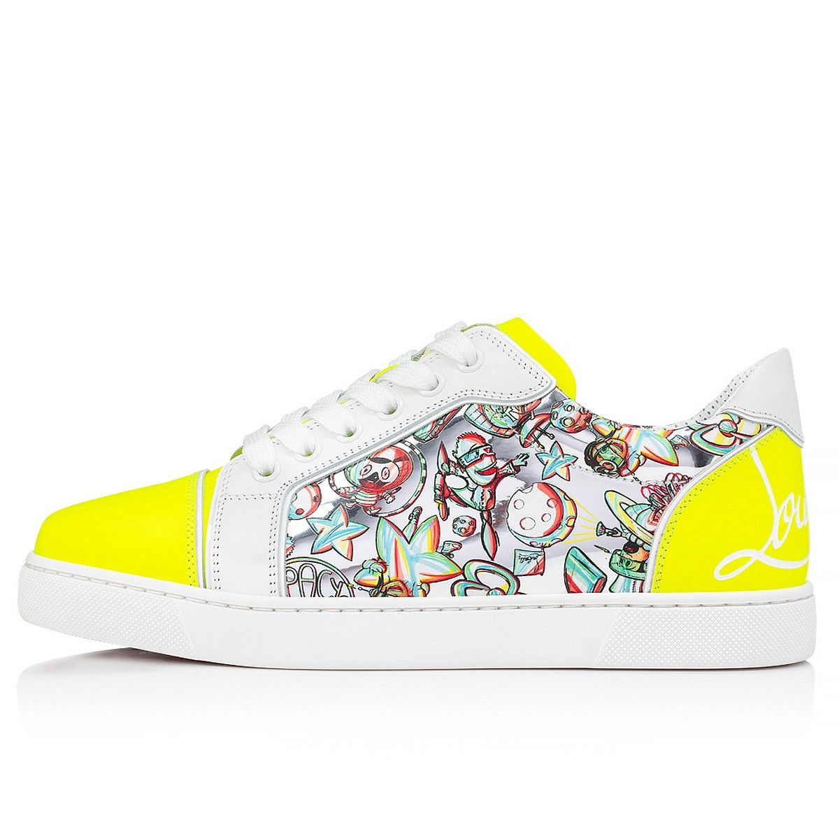 Christian Louboutin o1s1wg110924 Fun Louis Junior Low Top Sneaker in Yellow Size US 8 / EU 41 - 2 Thumbnail