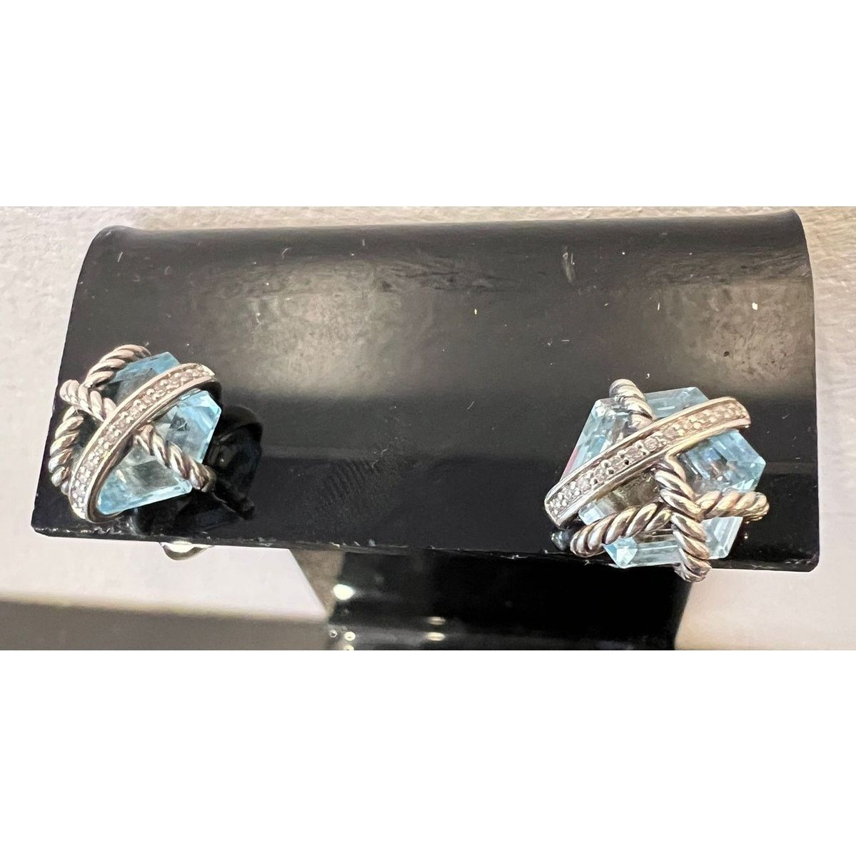 David Yurman David Yurman 10mm Topaz and Diamonds 925 earring Size ONE SIZE - 2 Thumbnail