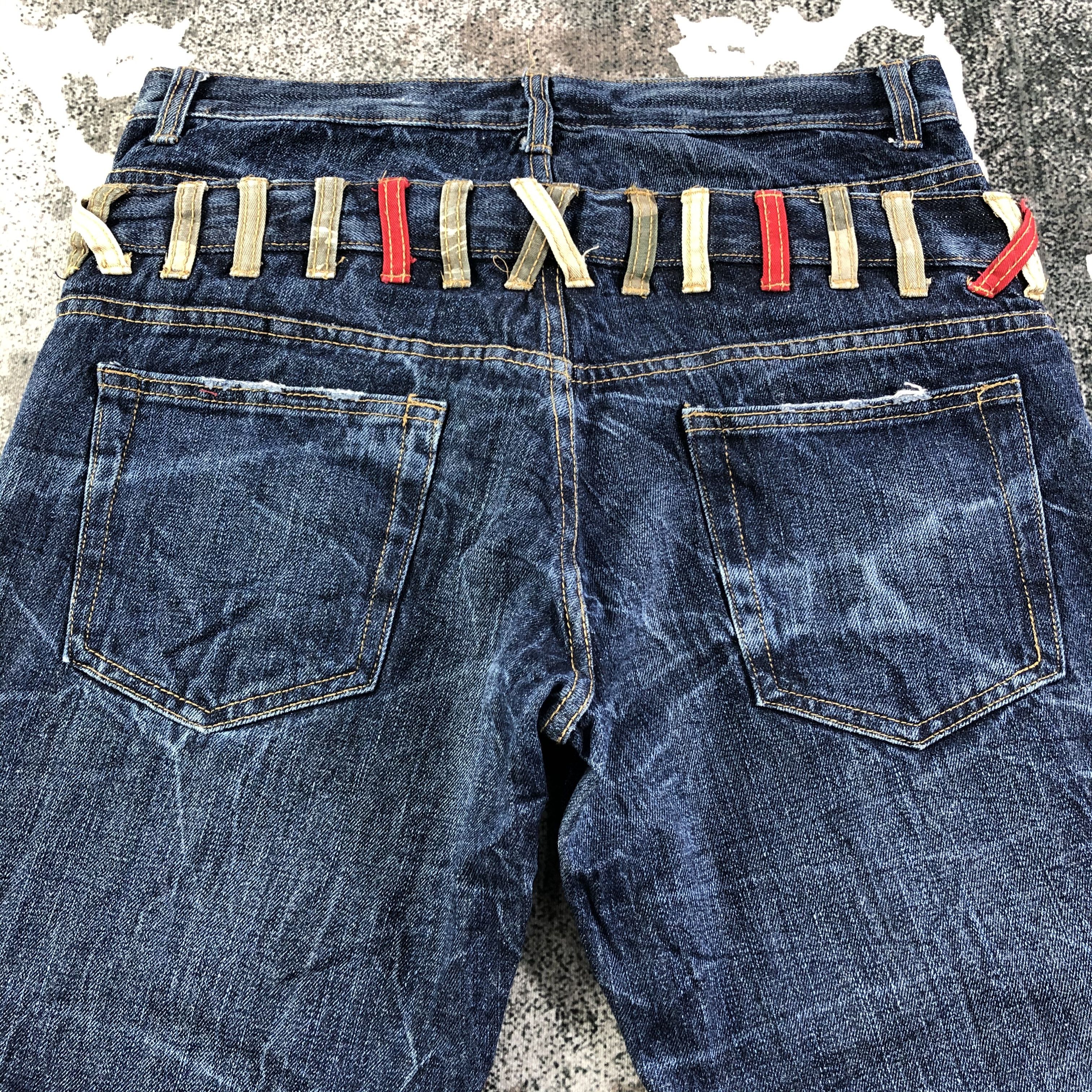 Japanese Brand Jungle Storm Jeans Double Waist Denim KJ1672 Size US 31 - 4 Thumbnail
