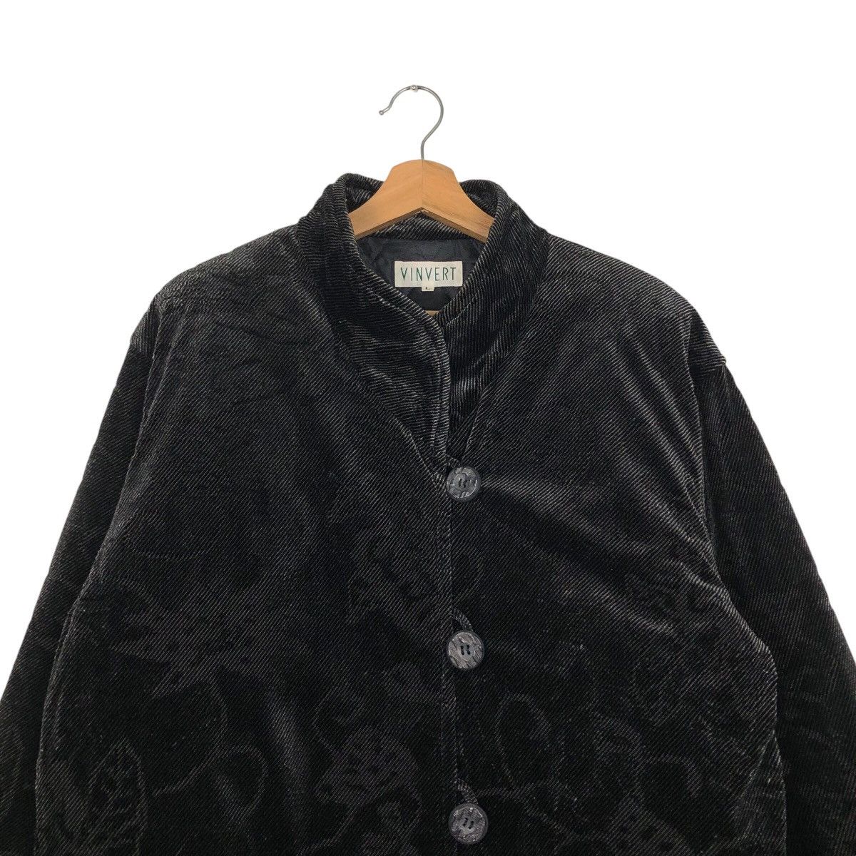 Japanese Brand × Vintage 📌Vintage Chore Button Jacket Rich Black Vinvert Size US L / EU 52-54 / 3 - 4 Thumbnail