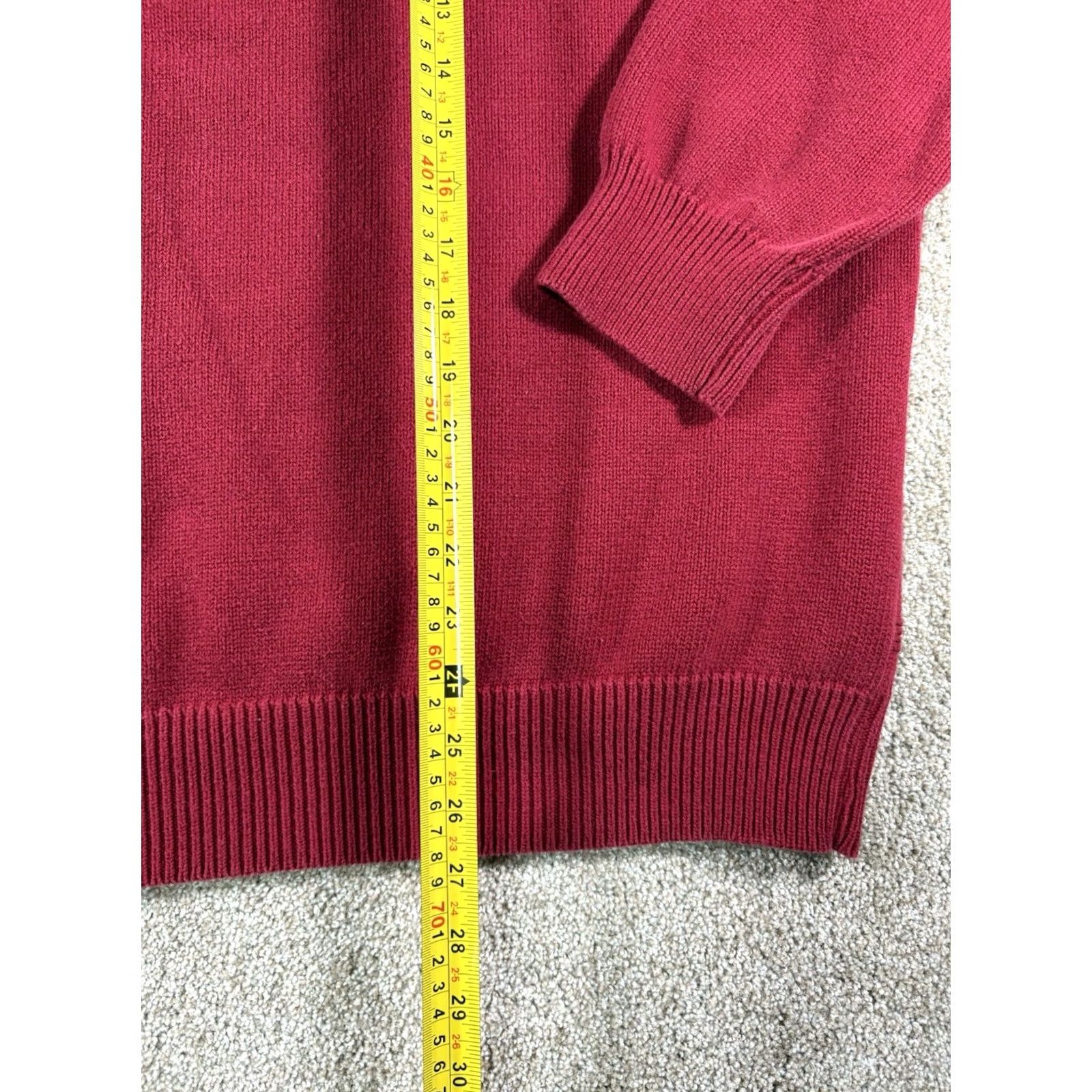 Izod VINTAGE Izod Sweater Red Cable Knit Preppy Heavy Fisherman Crewneck Men's XXL Knit Pullover 90s Crew Neck Cotton Casual Lightweight? Wait. Size US XXL / EU 58 / 5 - 7 Thumbnail