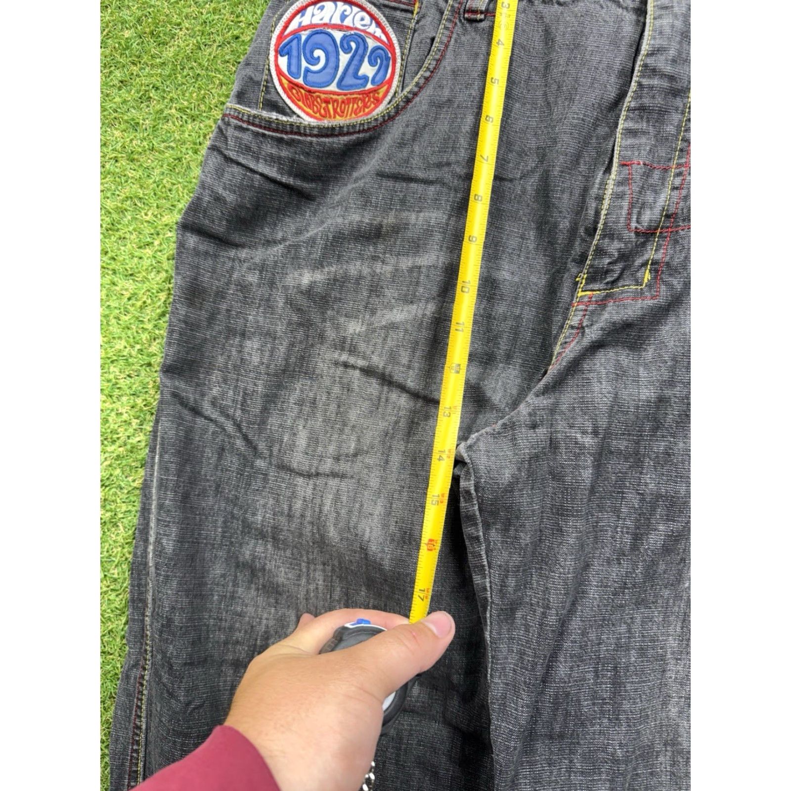 Fubu VINTAGE FUBU Jeans Hip Hop Harlem Globetrotters 36x30 Large Baggy Denim Blue 2000s Mens Size US 36 / EU 52 - 7 Thumbnail