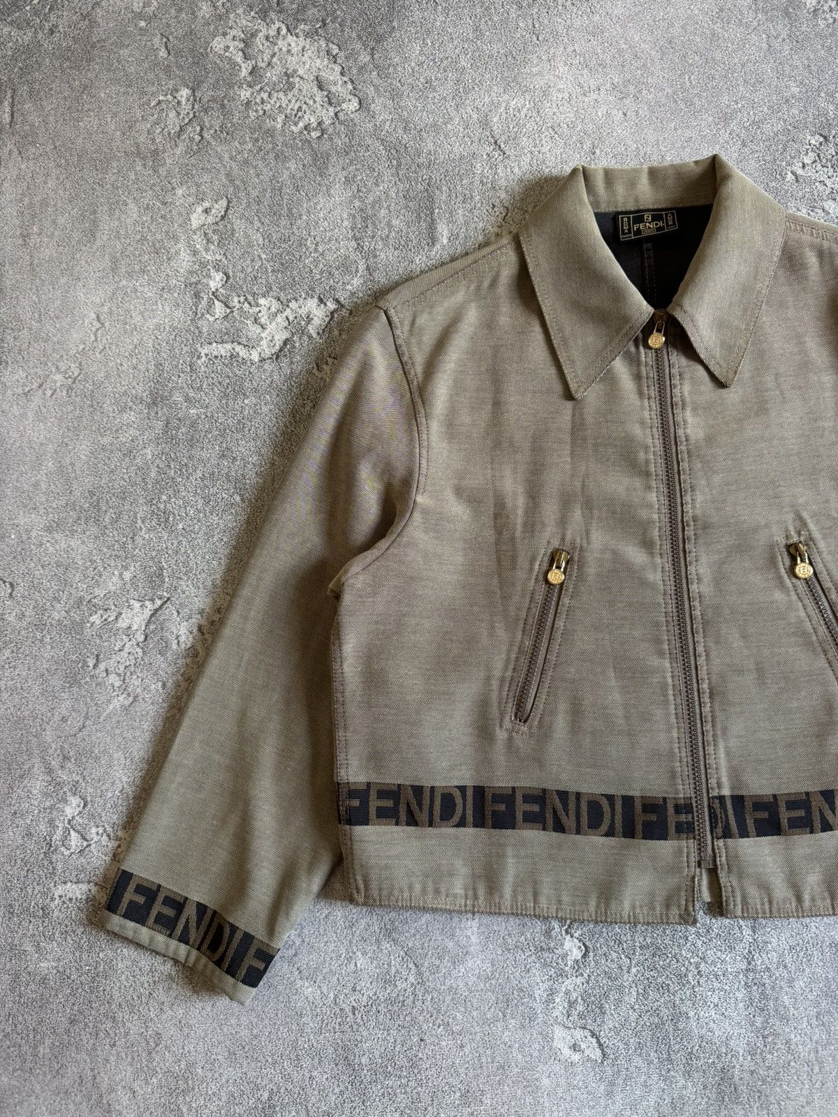 Fendi FENDI retro vintage zip jacket blazer bomber monogram 90s Size M / US 6-8 / IT 42-44 - 6 Thumbnail