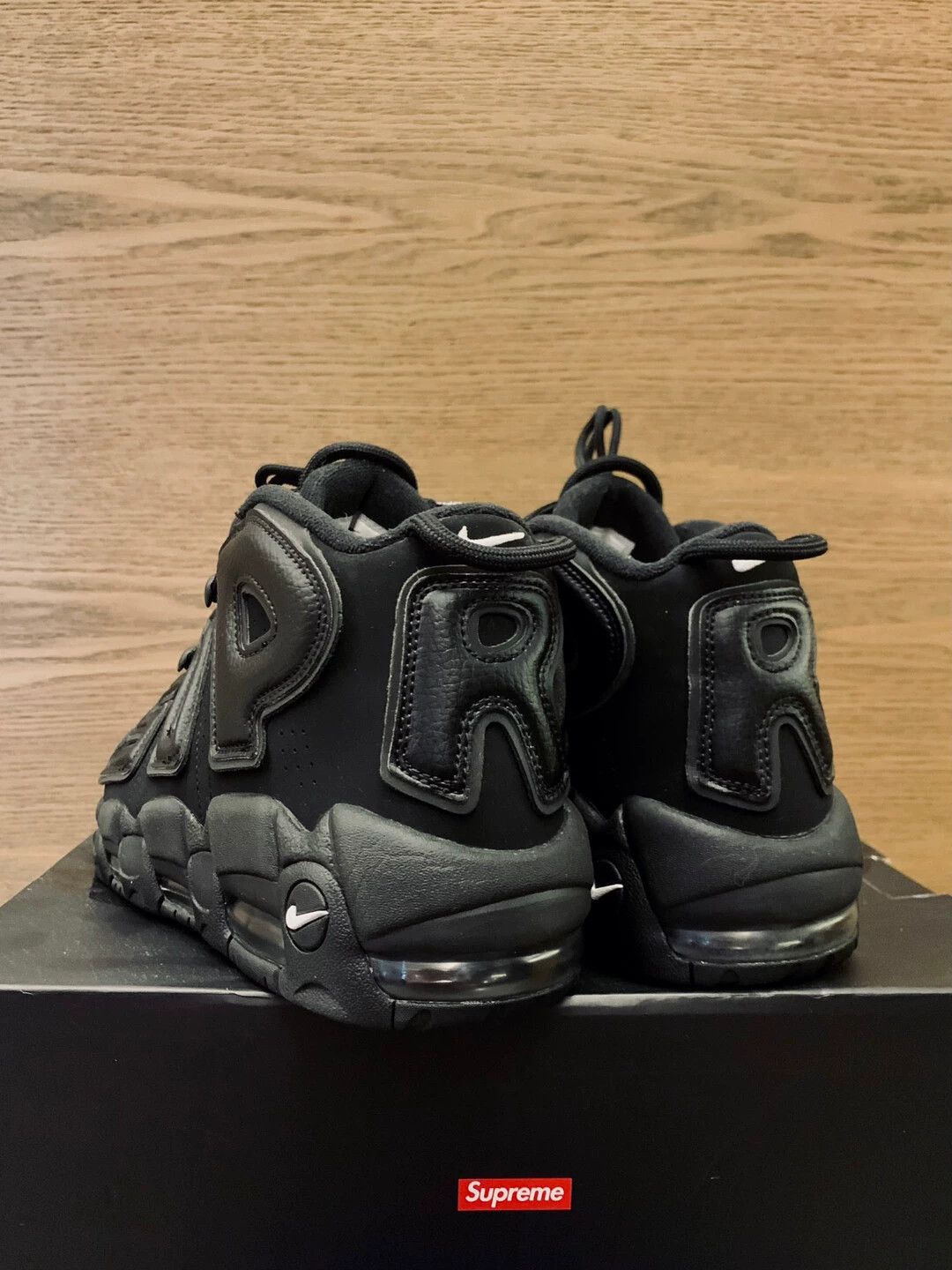 Nike Supreme x Nike Air More Uptempo 42 (Gold) Black No 3M Size US 9 / EU 42 - 3 Thumbnail