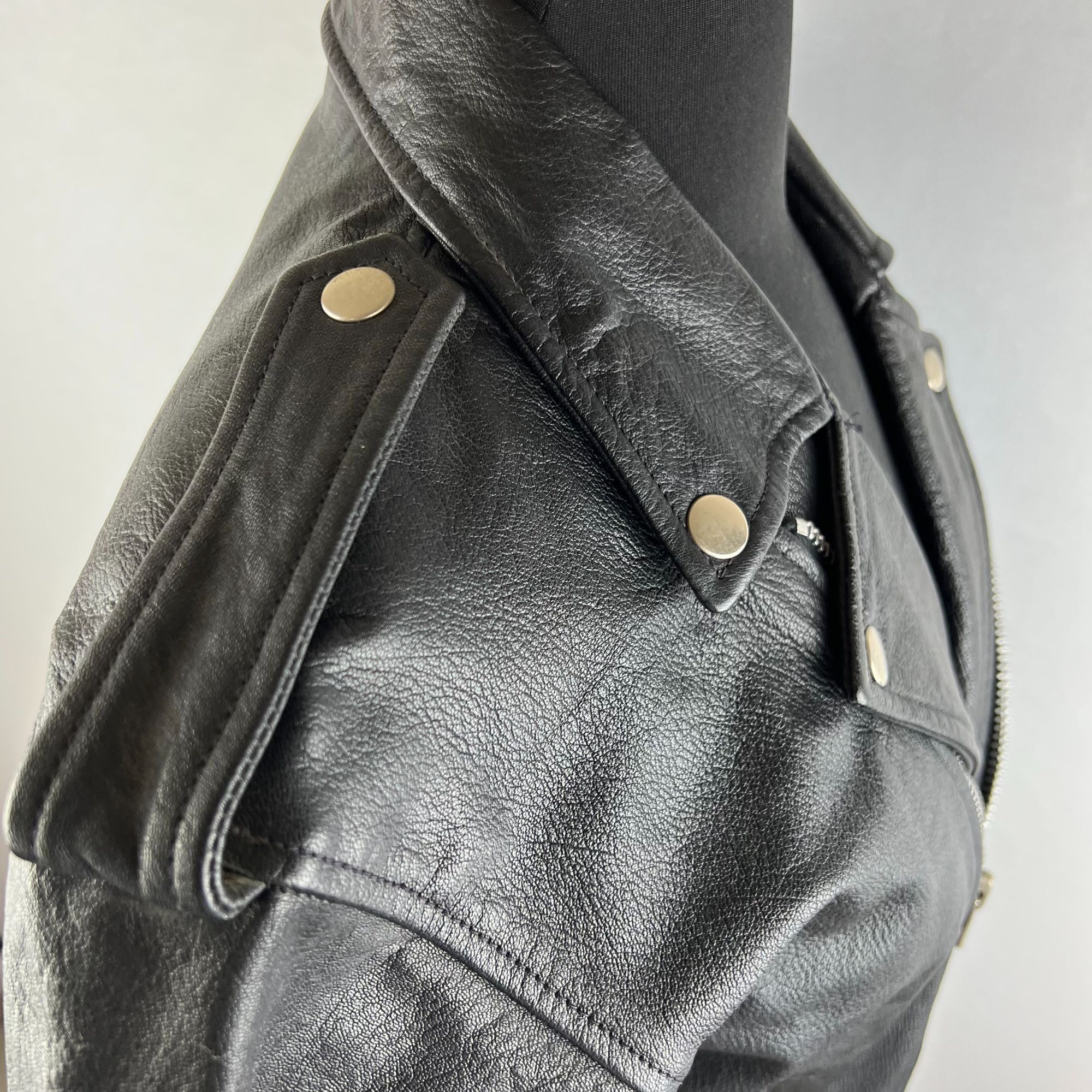 Other KC Collections Biker Leather Moto Motorcycle Jacket Size S / US 4 / IT 40 - 5 Thumbnail