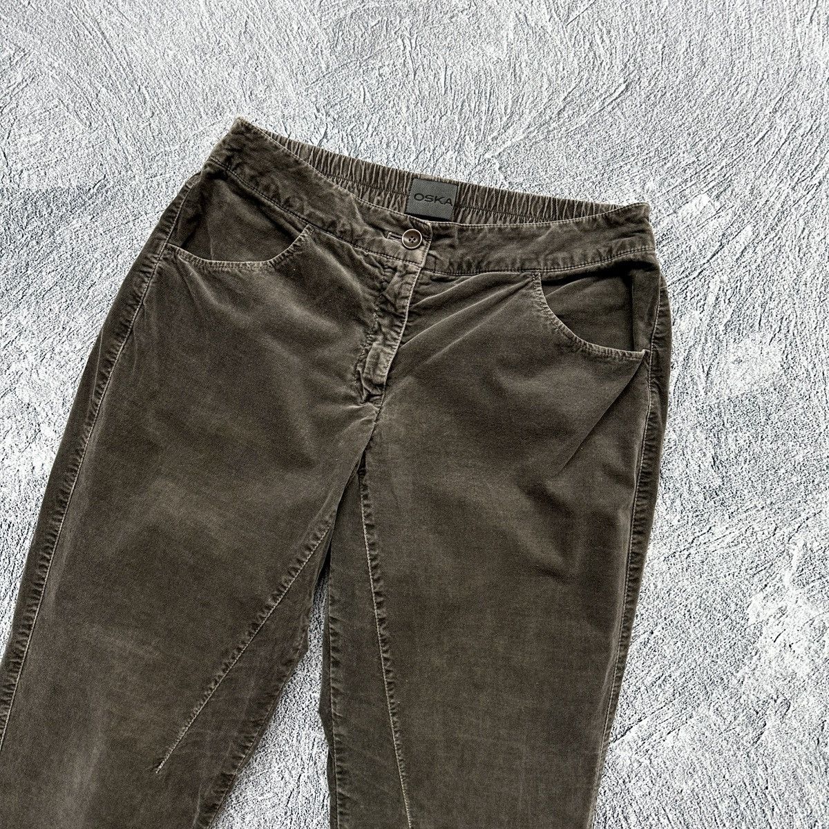 OSKA Women’s Oska Corduroy RiRi Velvet Pants Trousers Brown Size 26" / US 2 / IT 38 - 5 Thumbnail