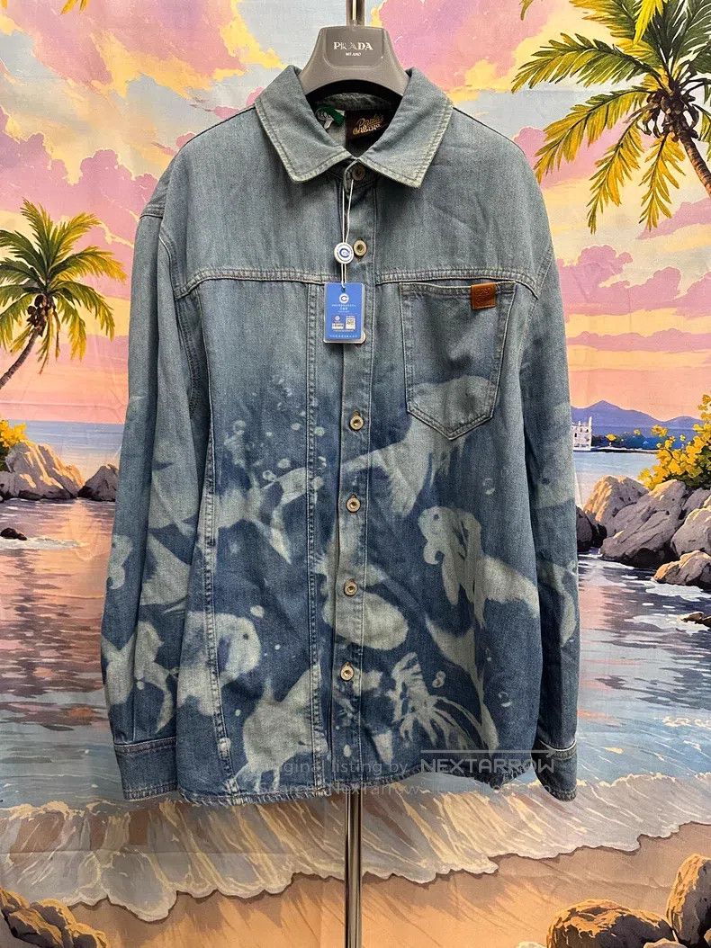 Loewe Loewe Classic Limited Edition Denim Fish Print Jacket Shir Size US M / EU 48-50 / 2 - 1 Thumbnail