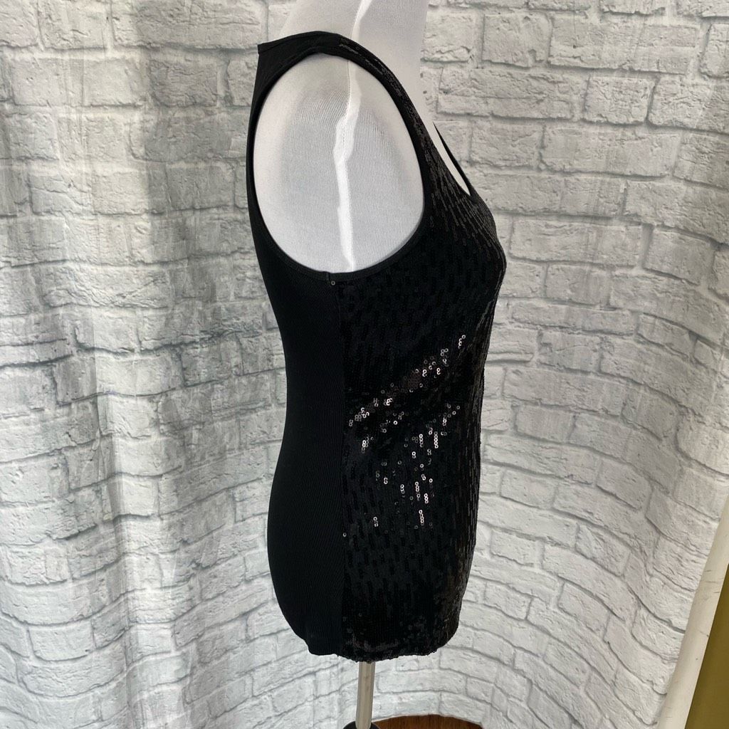 Express Express women M black sequin front ribbed tank top Size M / US 6-8 / IT 42-44 - 5 Thumbnail