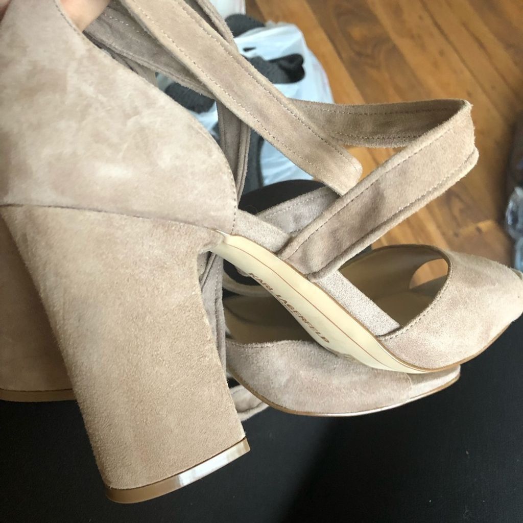 Karl Lagerfeld Karl Lagerfeld Racha Strappy Ankle Tie Sandal Heel Size US 10 / IT 40 - 6 Thumbnail
