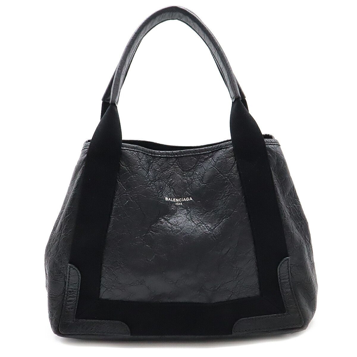 Balenciaga Balenciaga Leather Navy Cabas Tote Bag 542017 Leather Tote Bag 542017 in Black, Women's