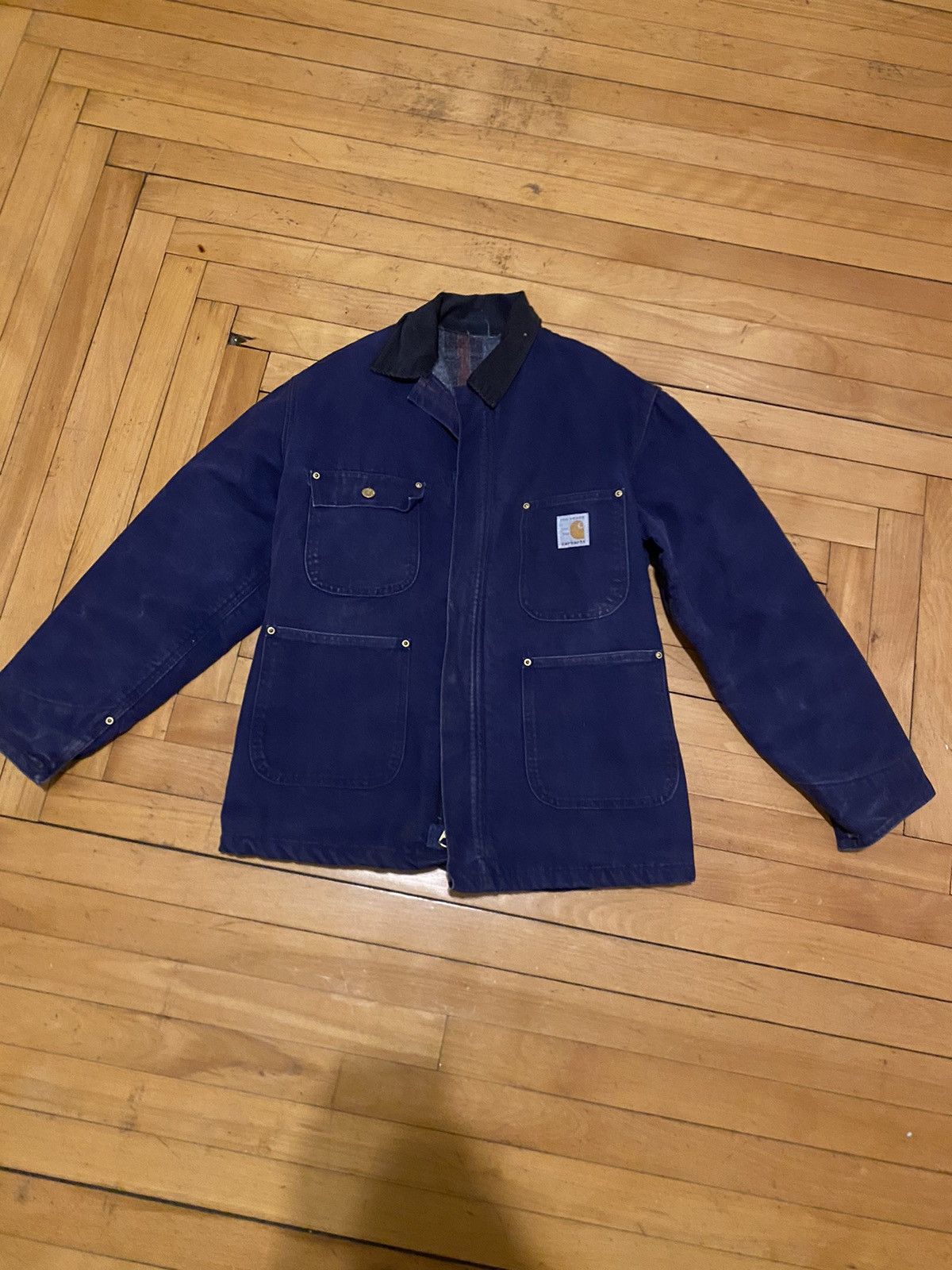 image of 1989 Carhartt Chore Coat In Blue, Men's (Size Medium)