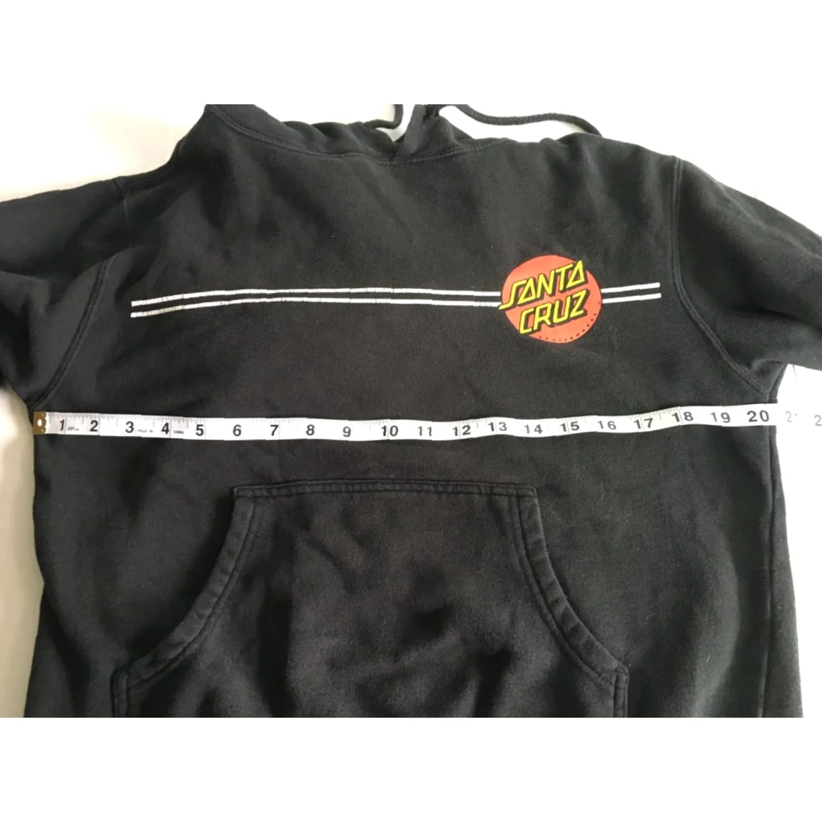 Vintage Santa Cruz Hoodie Men Black Graphic Print Hooded Pockets Sweater Pullover Long Sleeve Size S Regular Logo Bedrock? Size US S / EU 44-46 / 1 - 4 Thumbnail