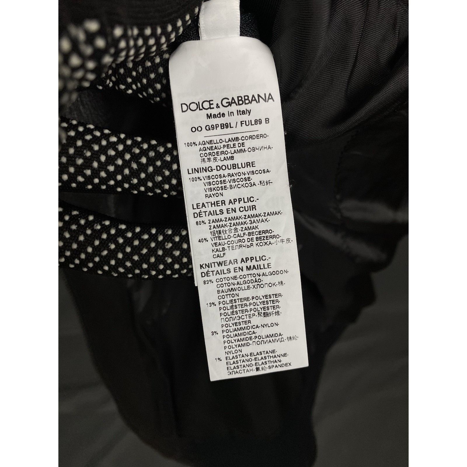 Dolce & Gabbana MINT! Dolce&Gabbana Men's Black Leather Bomber Jacket Size 5 Size US L / EU 52-54 / 3 - 11 Thumbnail