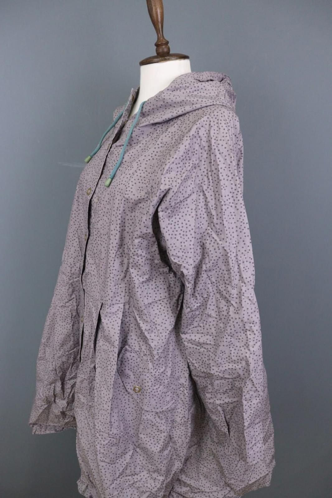 Designer Gudrun Sjoden Gray Dotted Lagenlook Lightweight Coat Size XL Size XL / US 12-14 / IT 48-50 - 6 Thumbnail