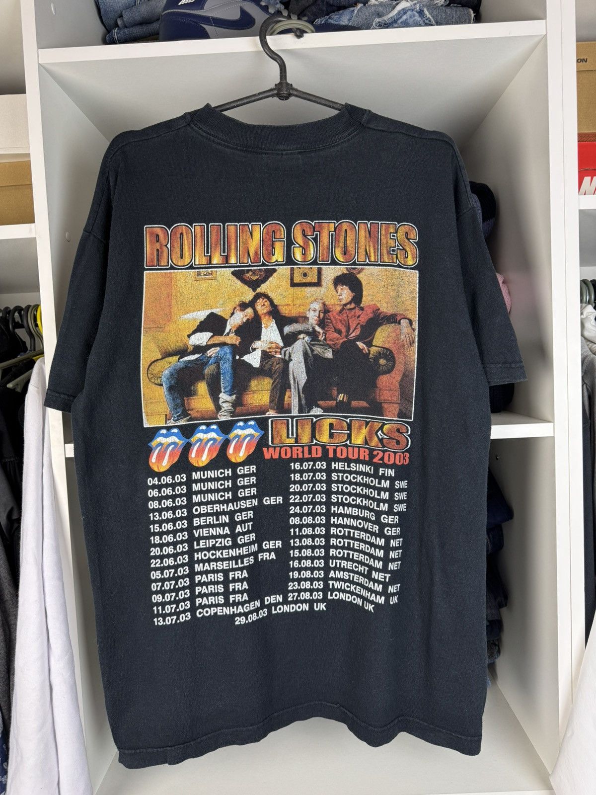 Band Tees Vintage The Rolling Stones Licks World Tour 2003 T-shirt Size US L / EU 52-54 / 3 - 16 Thumbnail