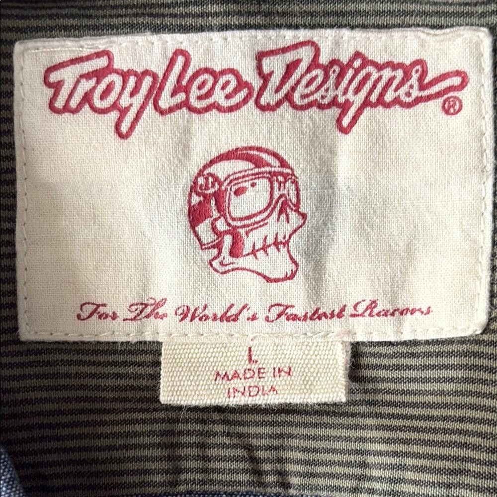 Designer Troy Lee Designs Cotton Button Down Shirt Blue Size Large Size US L / EU 52-54 / 3 - 9 Thumbnail