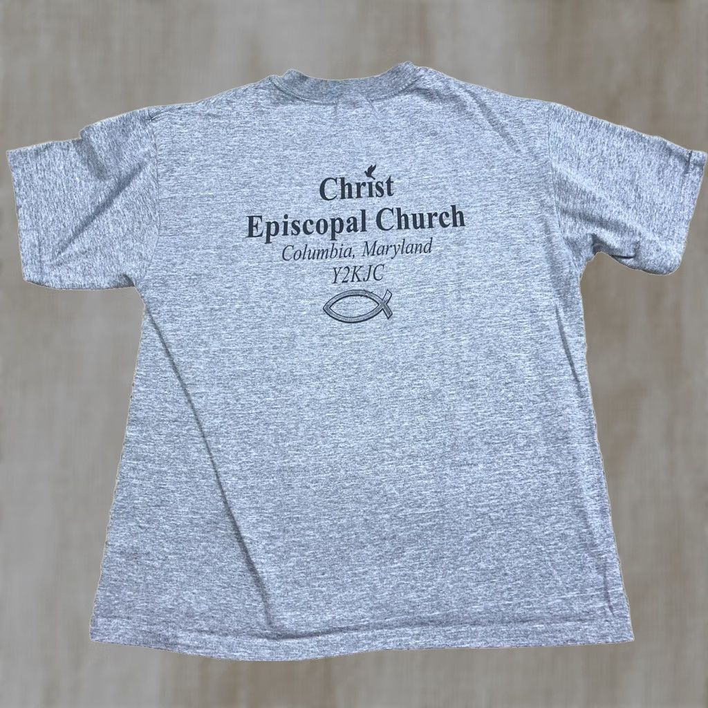 Hanes VINTAGE Hanes Shirt Men Large Gray Tee 90s 1990s Jesus Religion Graphic Print Retro Classic Hipster T-Shirt Mens Size US L / EU 52-54 / 3 - 1 Thumbnail