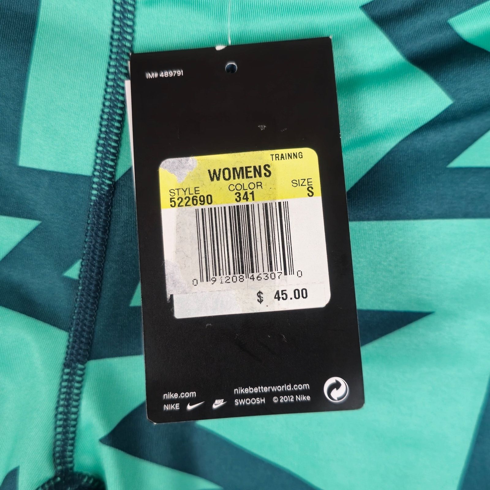 Nike NWT Nike Pro Small Green Graphic Print Capri Leggings Size 26" / US 2 / IT 38 - 10 Thumbnail