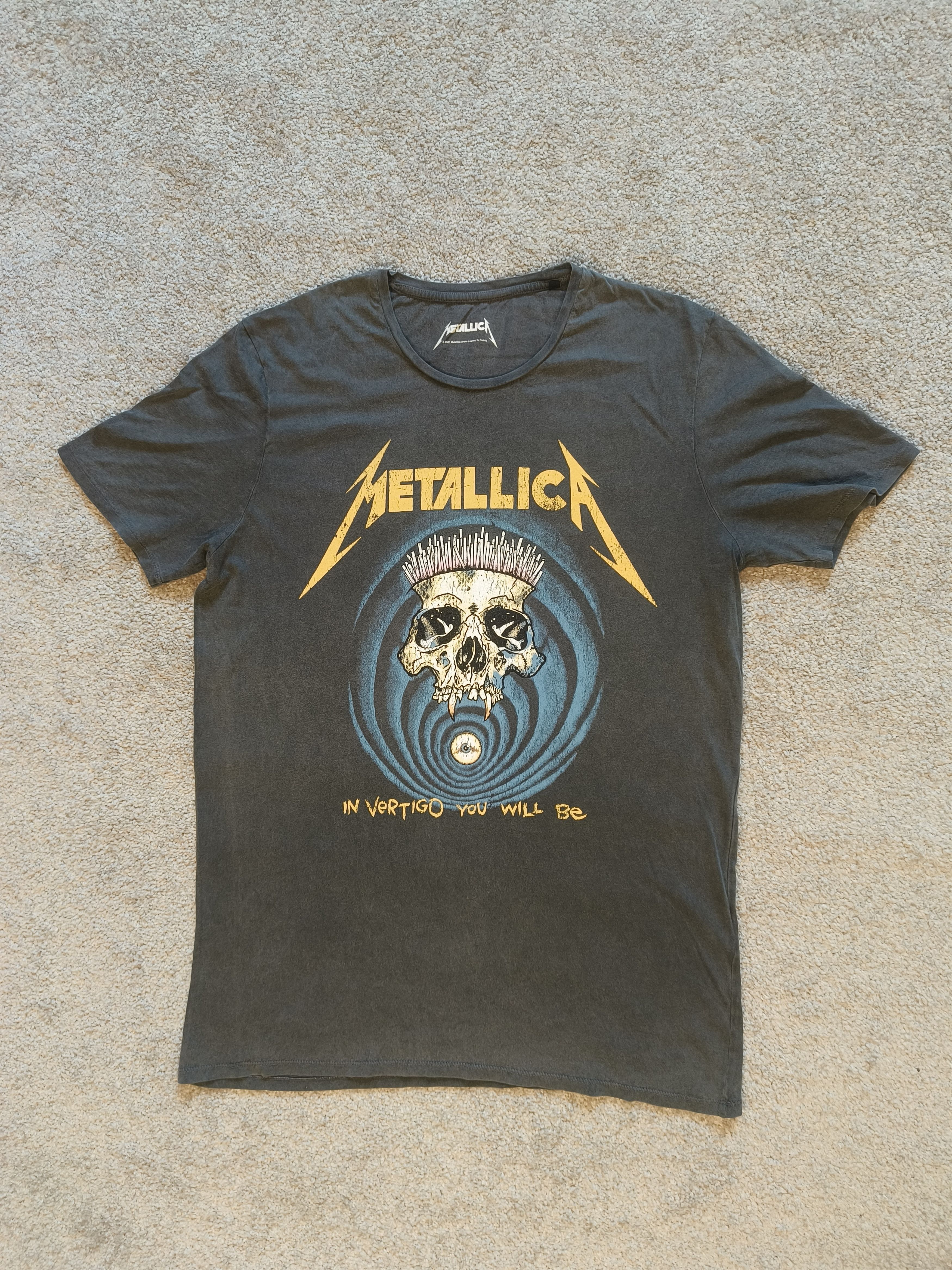 Band Tees × Metallica Metallica In Vertigo You Will Be 2021 Band Tee Charcoal Gray Size US XL / EU 56 / 4 - 1 Thumbnail