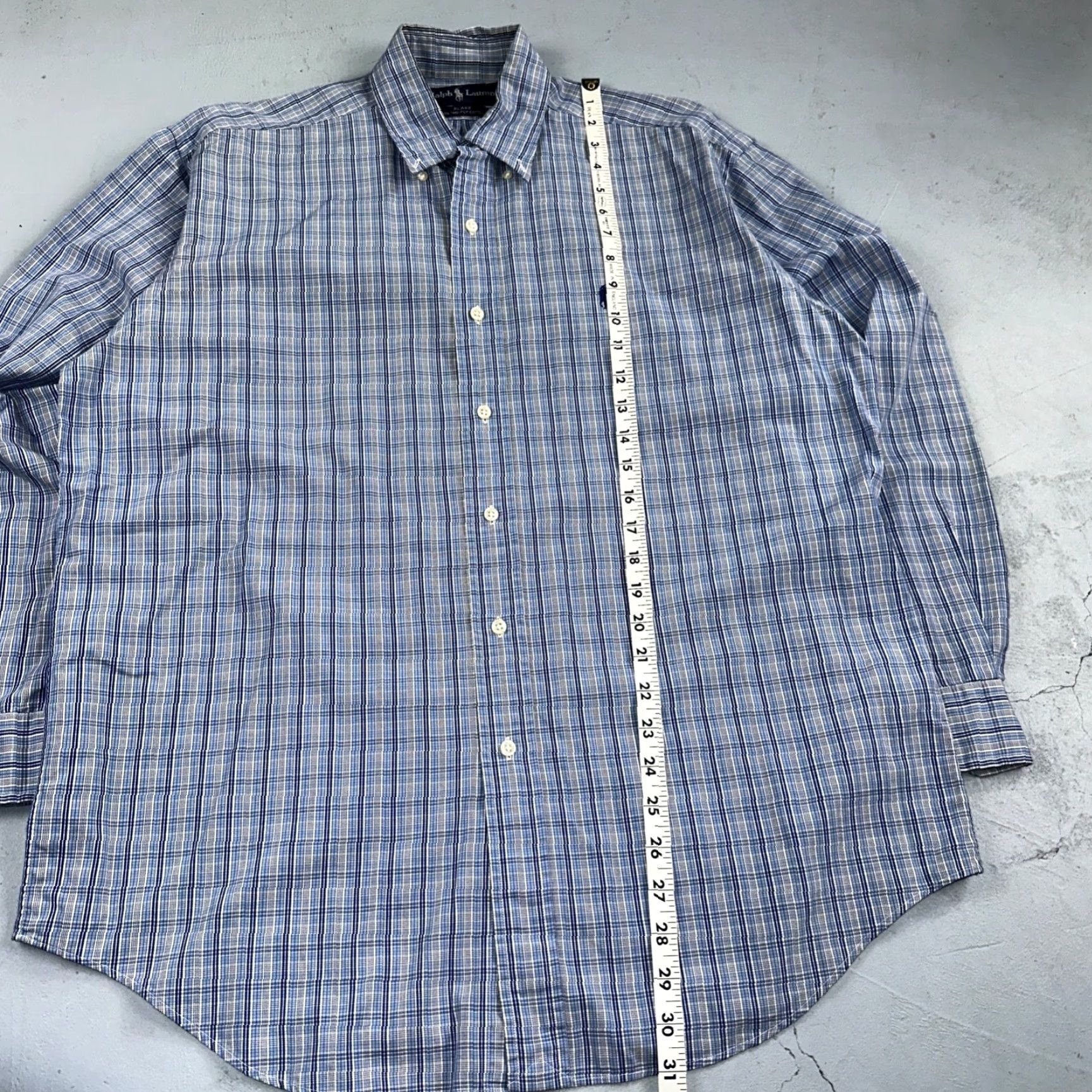 Polo Ralph Lauren Ralph Lauren Polo Button-Down Shirt Men M Blue Plaid VTG Blake Two-Ply Size US M / EU 48-50 / 2 - 5 Thumbnail