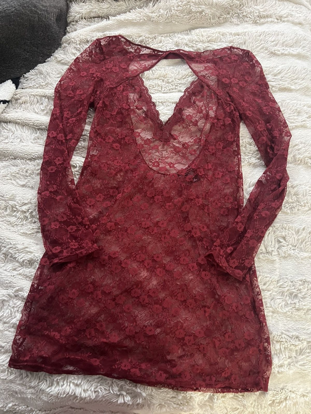 Victoria's Secret Victoria’s Secret Red Floral Sheer Dress Size M / US 6-8 / IT 42-44 - 1 Thumbnail