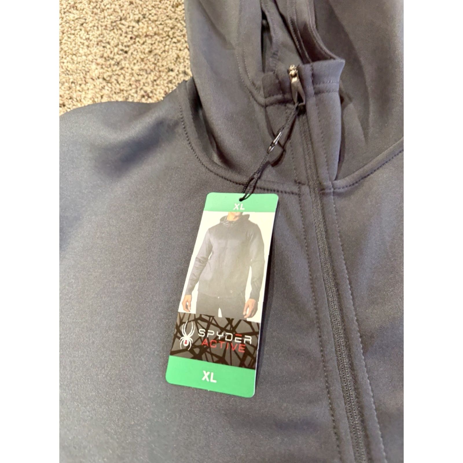 Spyder Spyder Mens Jacket XL Full Zip Windbreaker Black NEW TAGS Size US XL / EU 56 / 4 - 4 Thumbnail