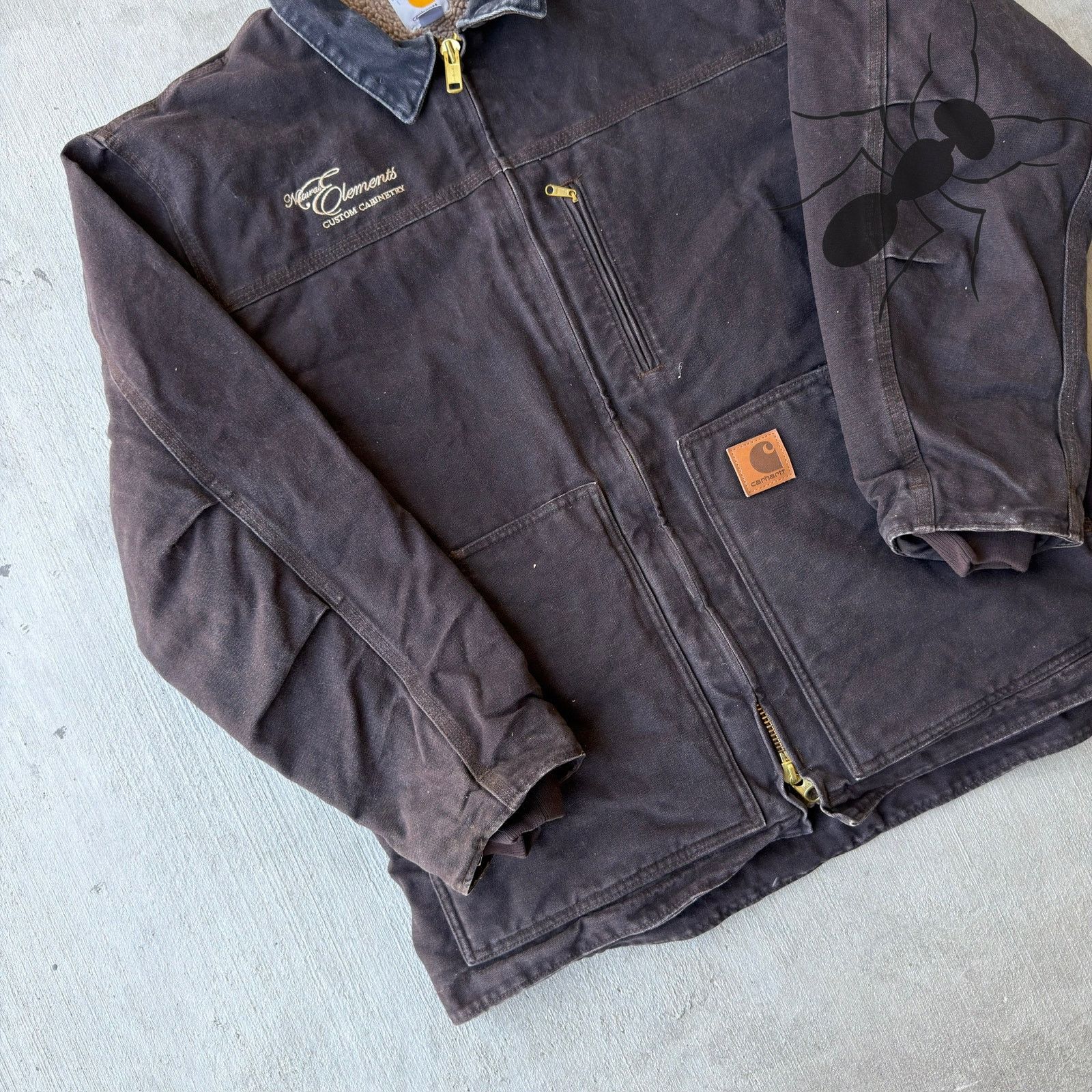 Carhartt × Vintage Carhartt C61 DKB brown chore work wear jacket Size US L / EU 52-54 / 3 - 3 Thumbnail
