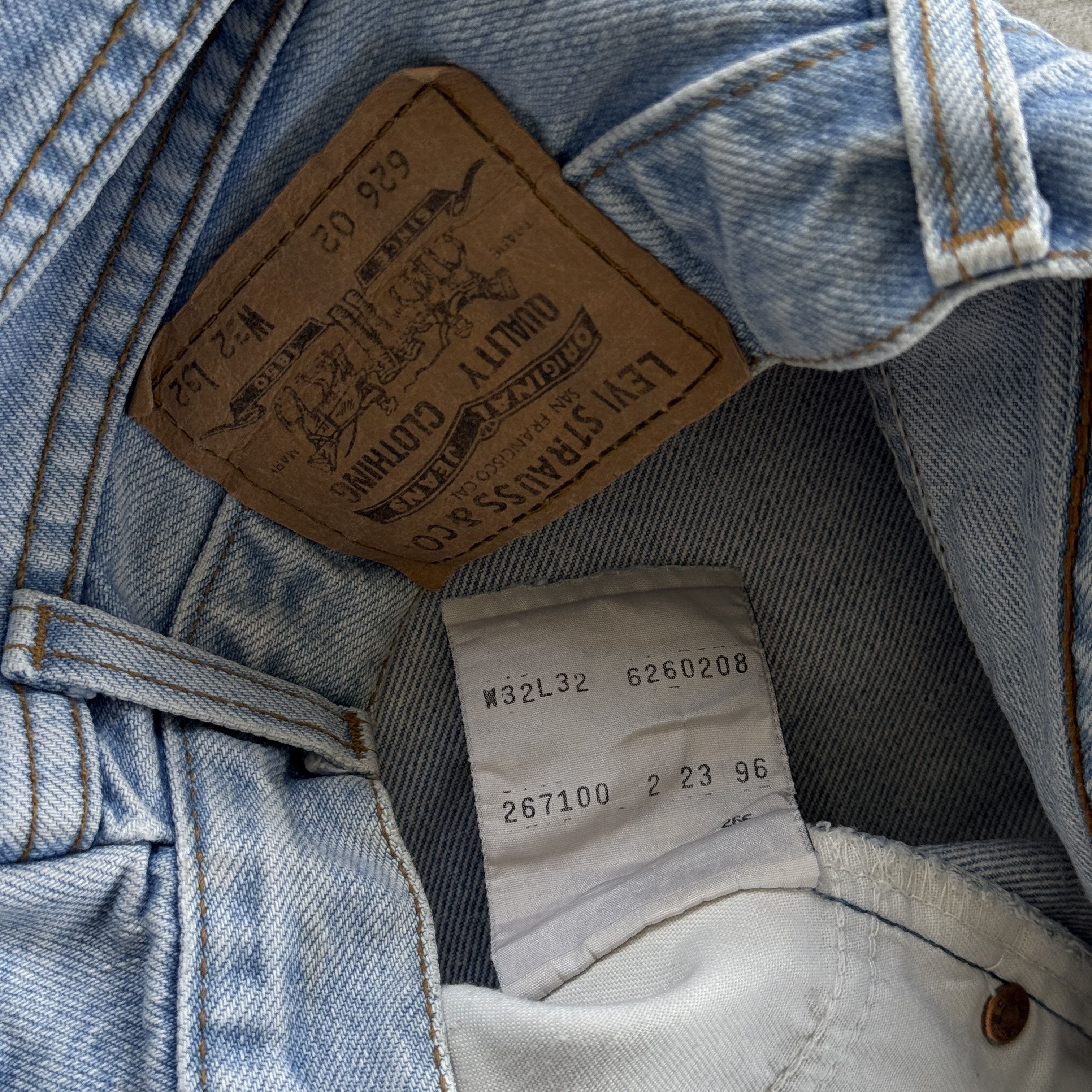 Levi's Vintage Levi’s 626 Orange Tab Denim Jeans Light Wash W32 L32 Size US 32 / EU 48 - 6 Thumbnail