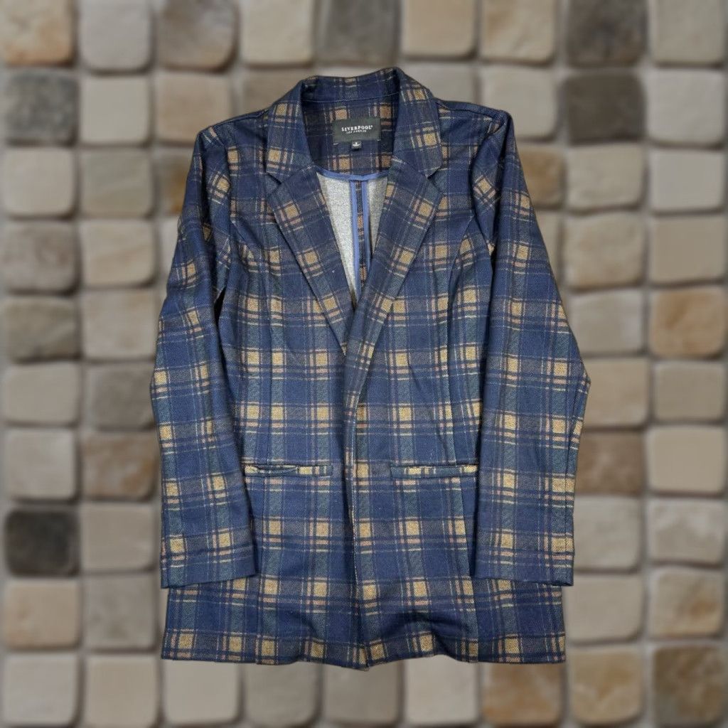 Vintage Liverpool Jacket Womens Medium Blue Sports Coat Los Angeles Size M / US 6-8 / IT 42-44 - 1 Thumbnail