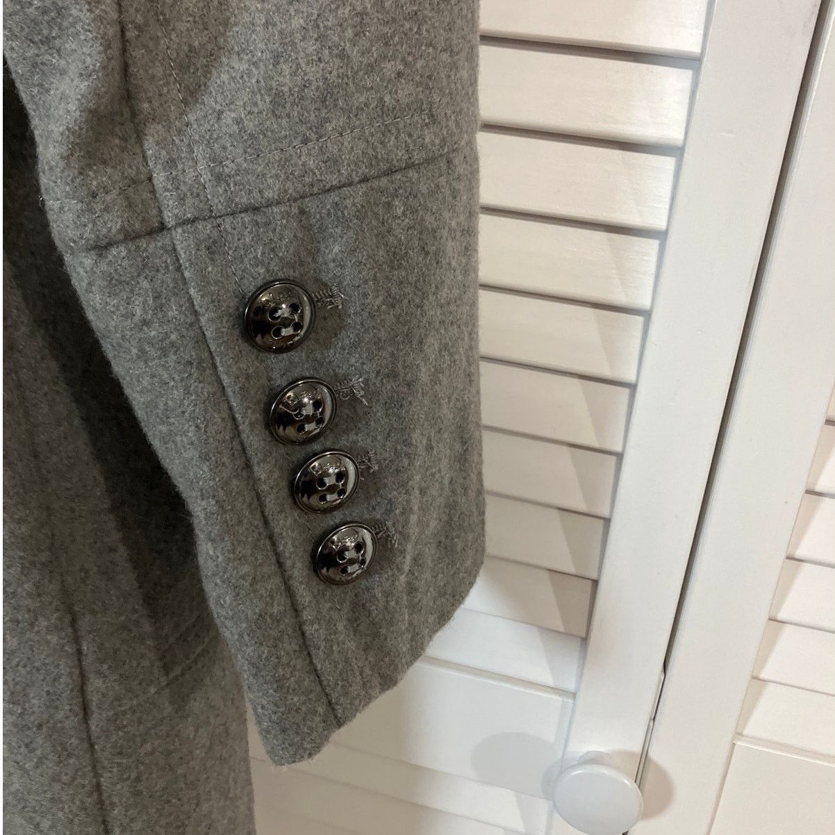 Black Rivet Black Rivet Gray Wool Mid Length Peacoat Trench Coat XL Size XL / US 12-14 / IT 48-50 - 7 Thumbnail