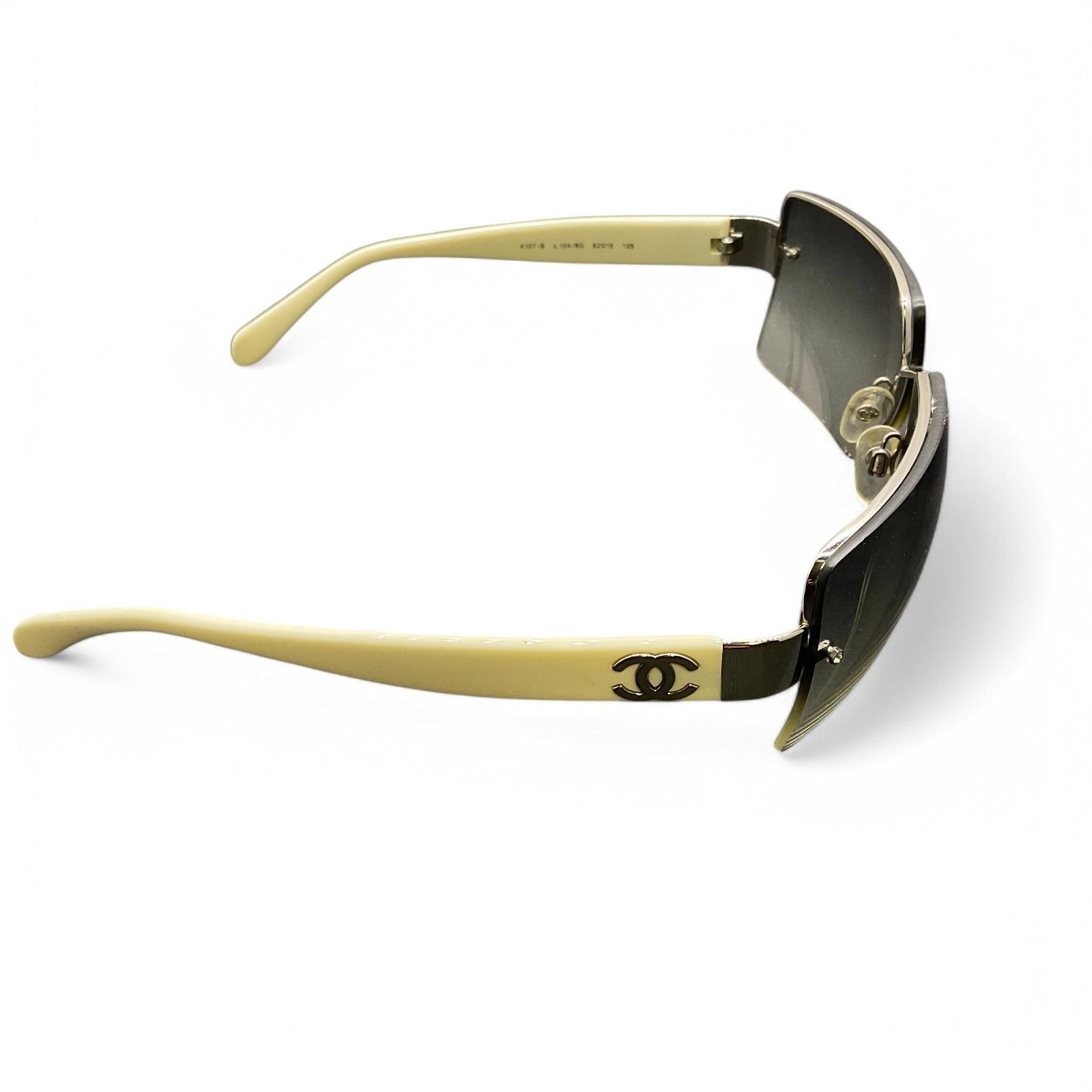 Chanel Chanel - CC Sunglasses Rimless VIntage White Metal Coco Size ONE SIZE - 2 Thumbnail
